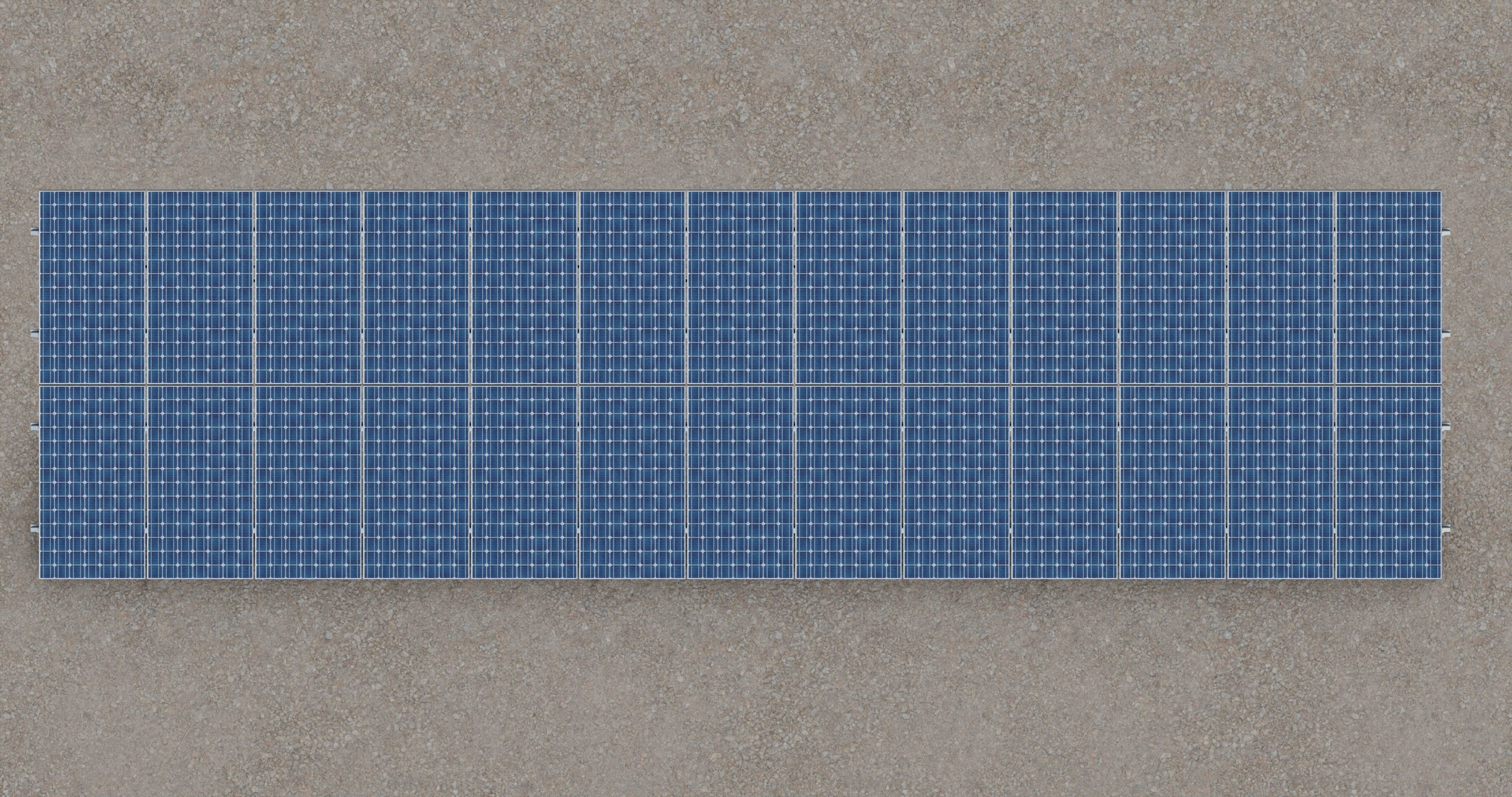 Solar Panel Steel Construction Type 5 3D model_4