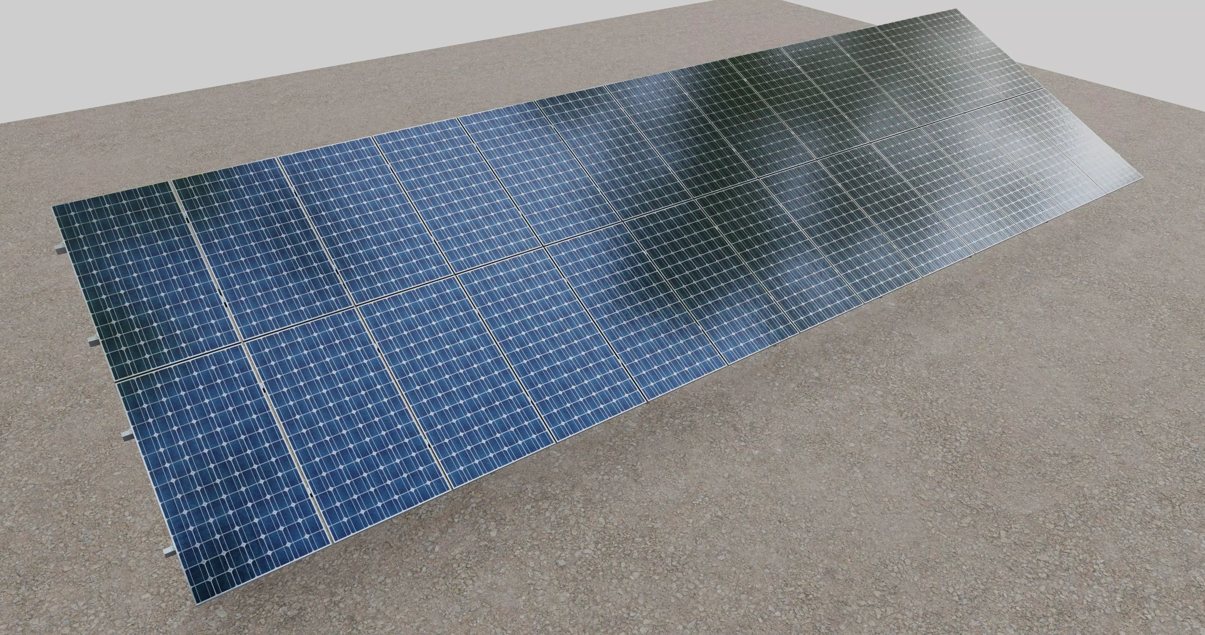Solar Panel Steel Construction Type 5 3D model_0
