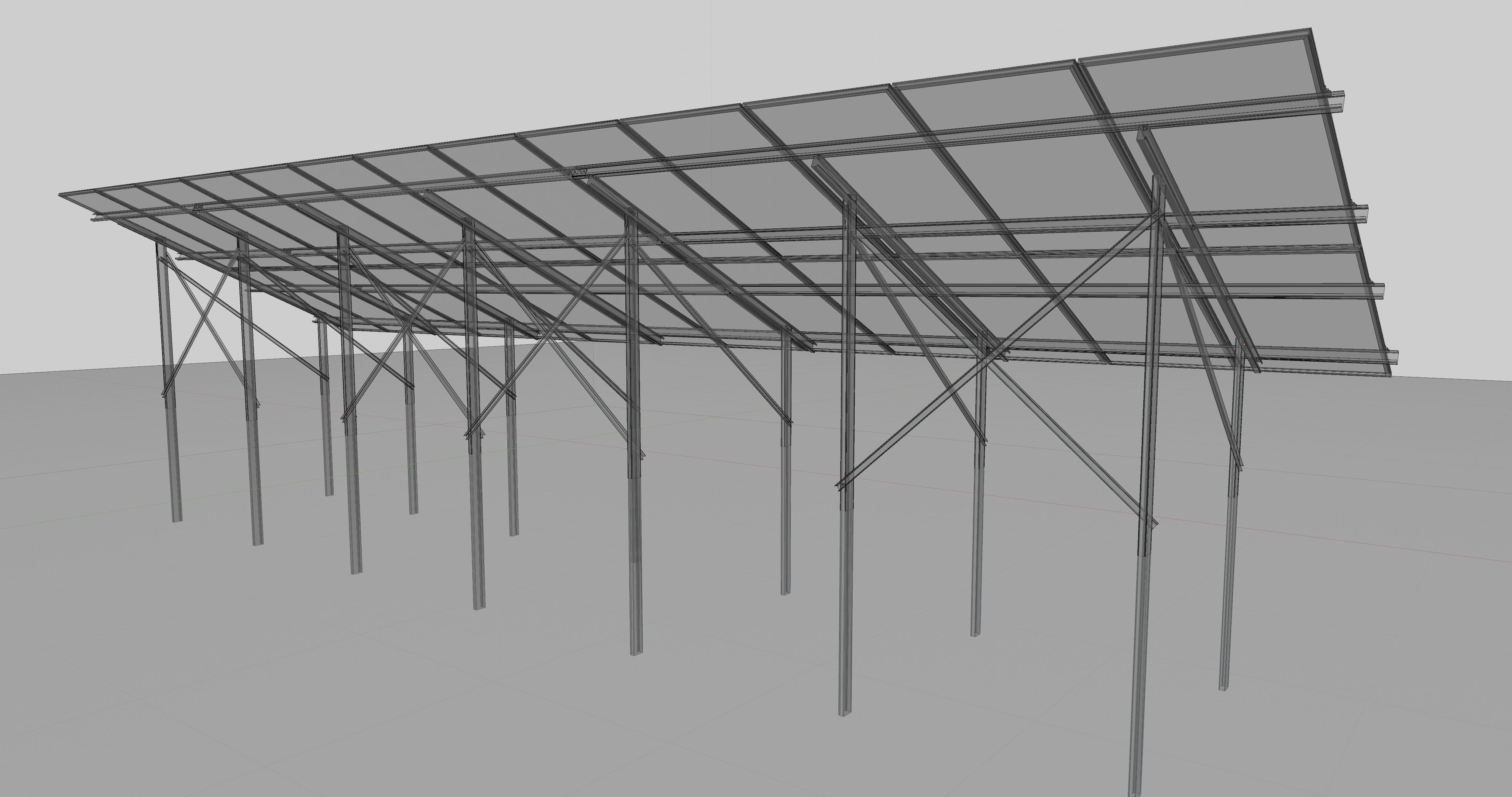 Solar Panel Steel Construction Type 5 3D model_21