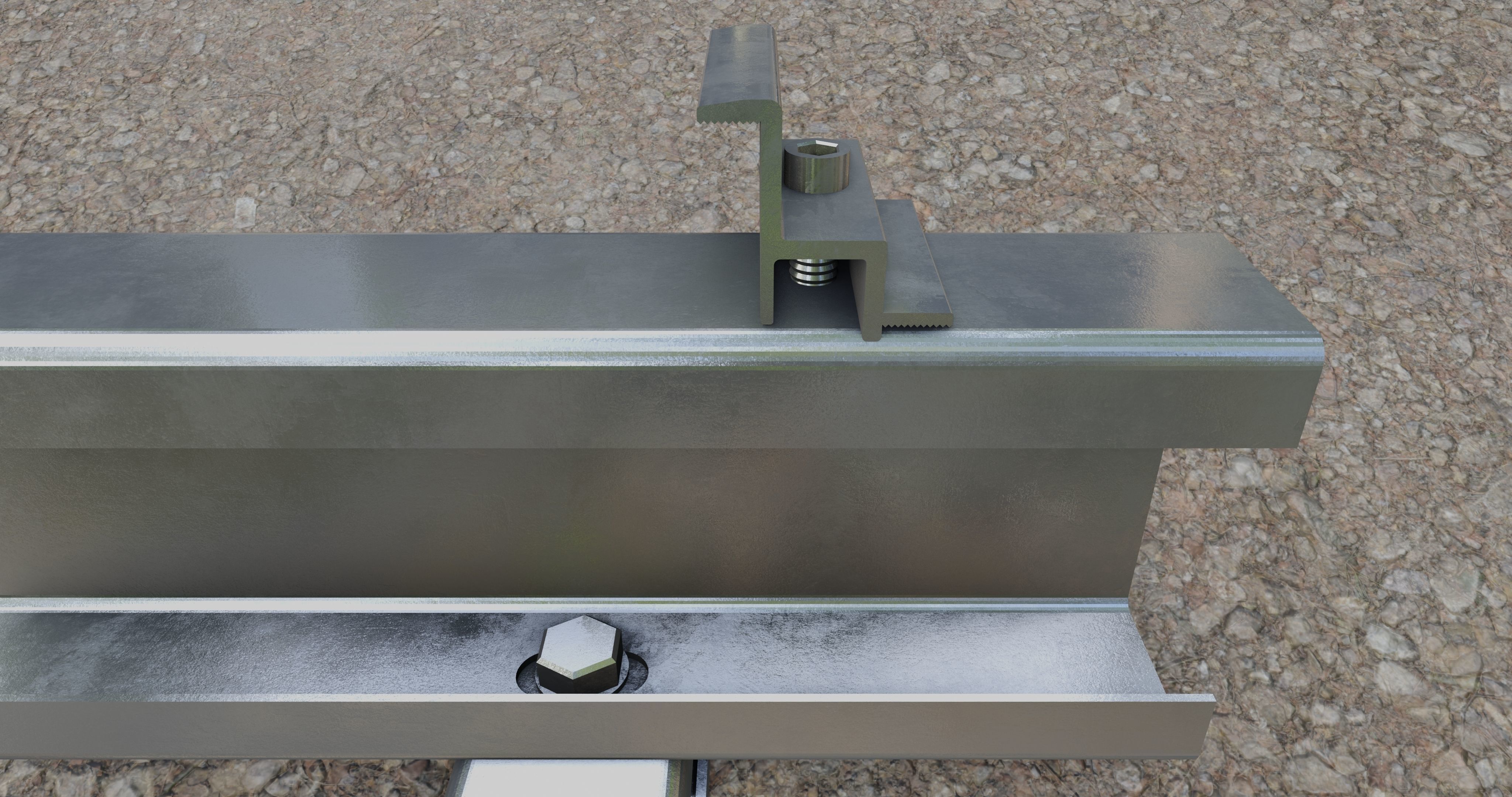 Solar Panel Steel Construction Type 5 3D model_12