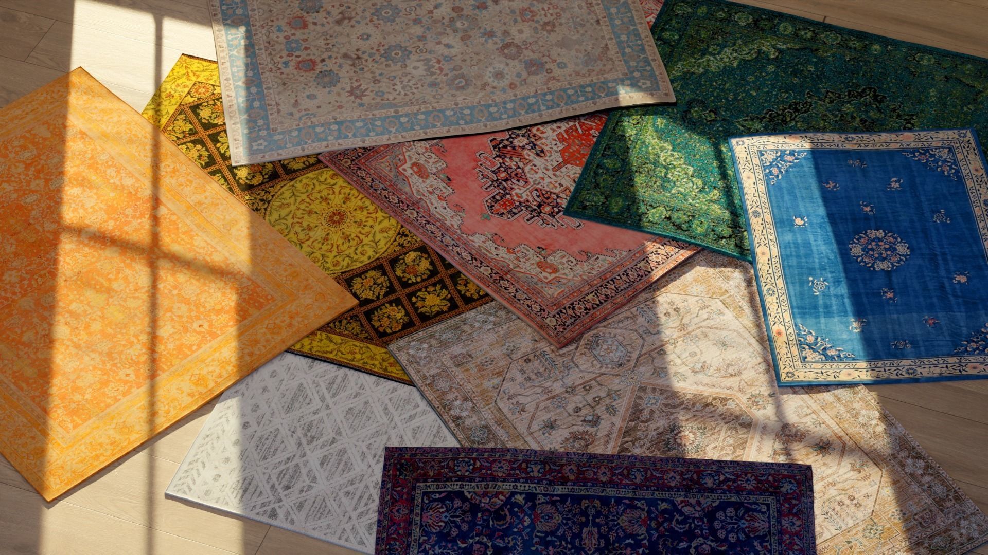 Antique Rug Collection Low-poly 3D model_17