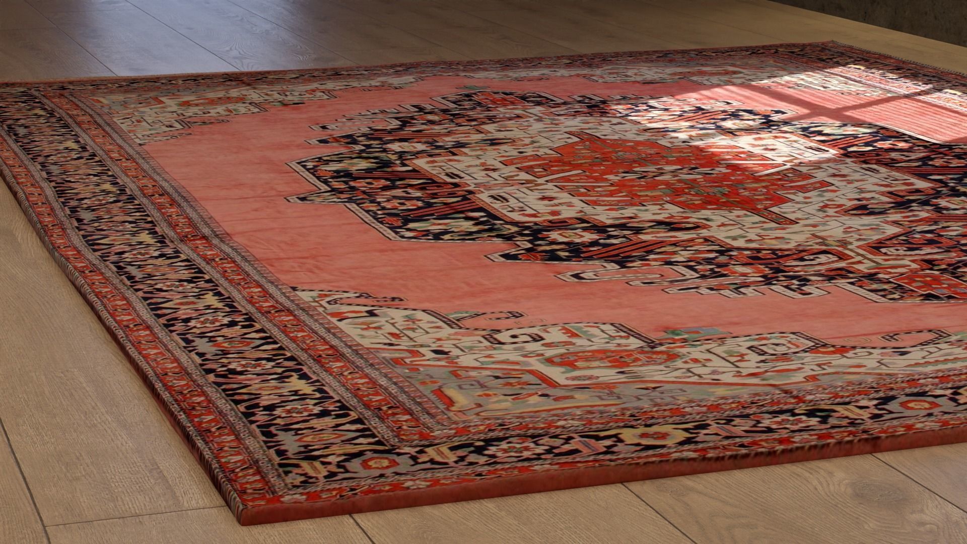 Antique Rug Collection Low-poly 3D model_11