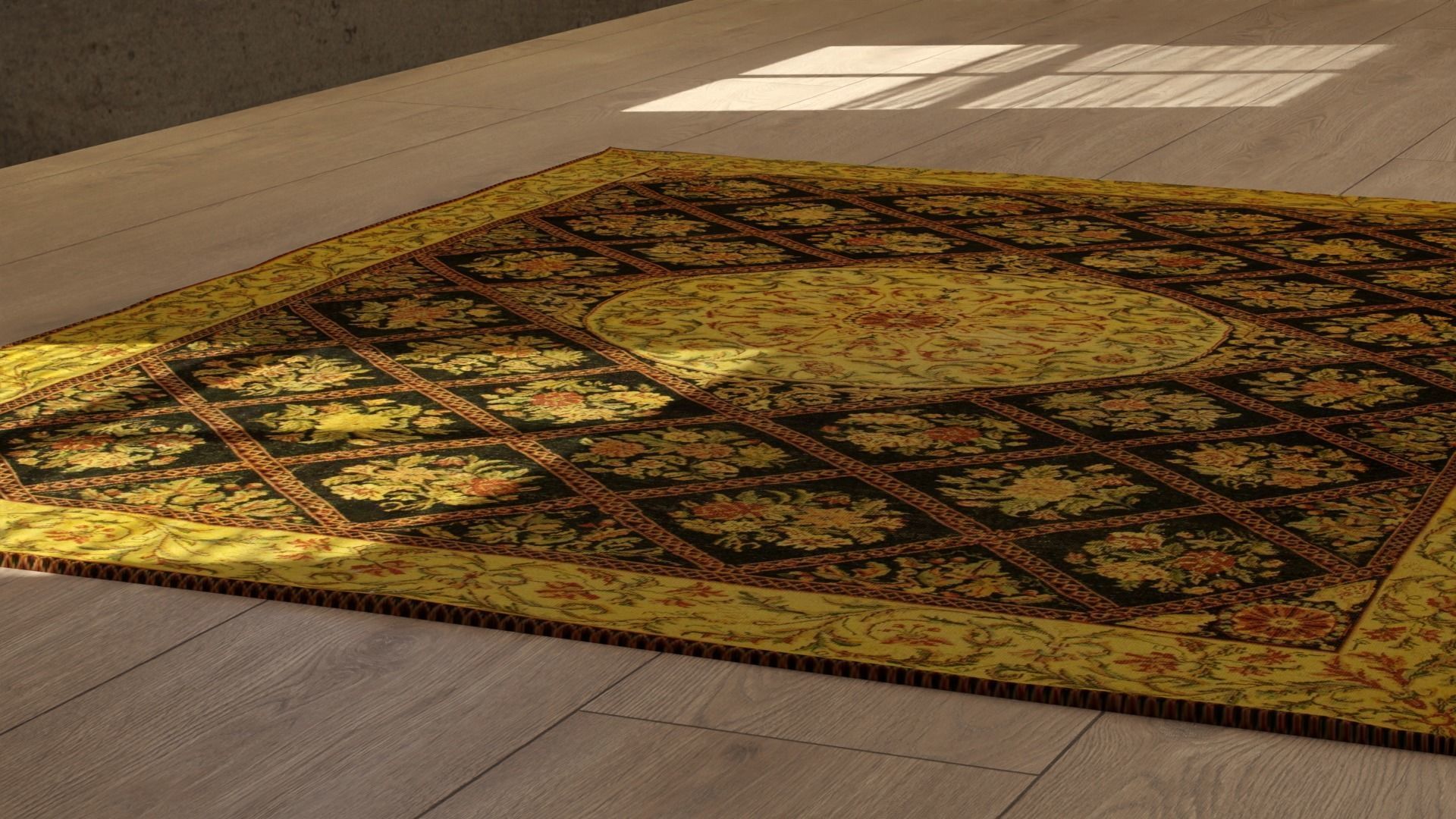 Antique Rug Collection Low-poly 3D model_9
