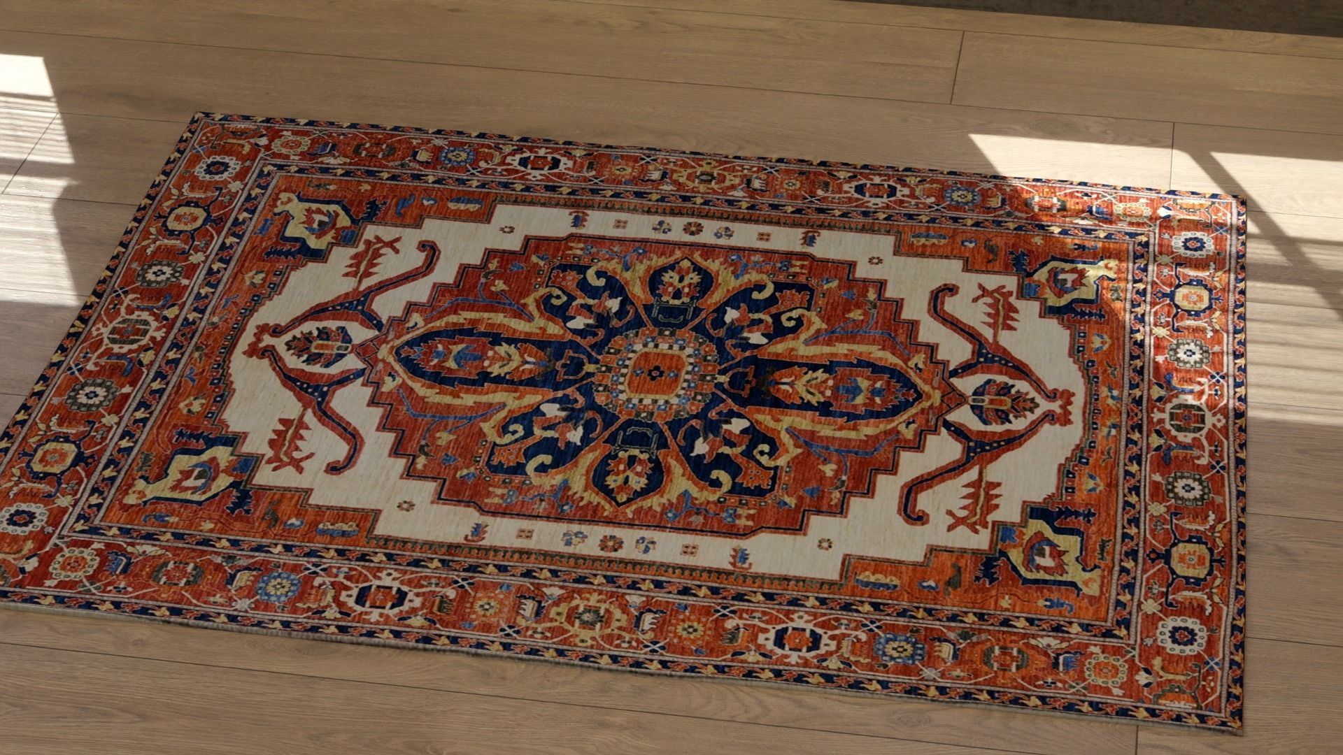Antique Rug Collection Low-poly 3D model_12
