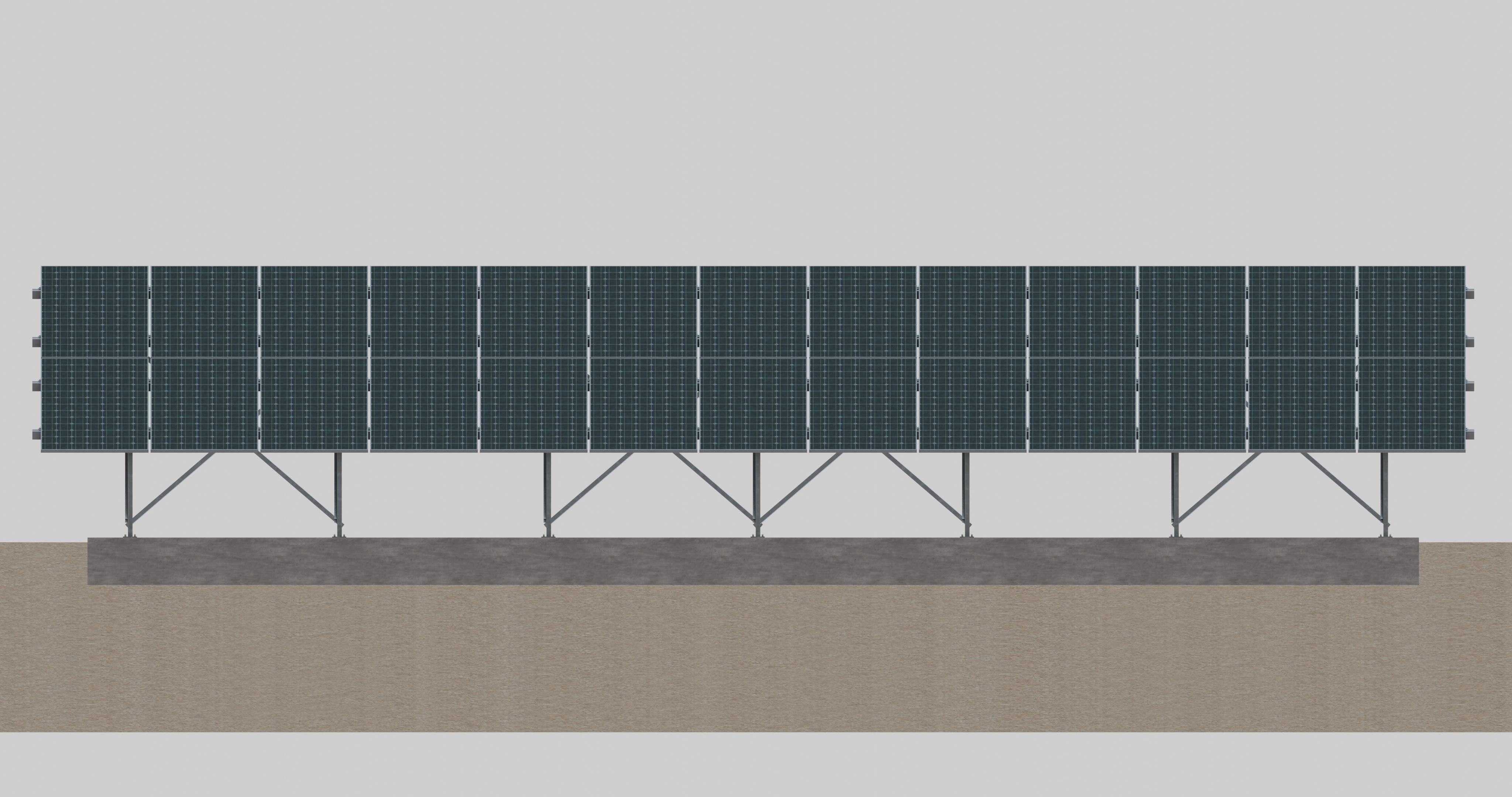 Solar Panel Steel Construction Type 7 3D model_5