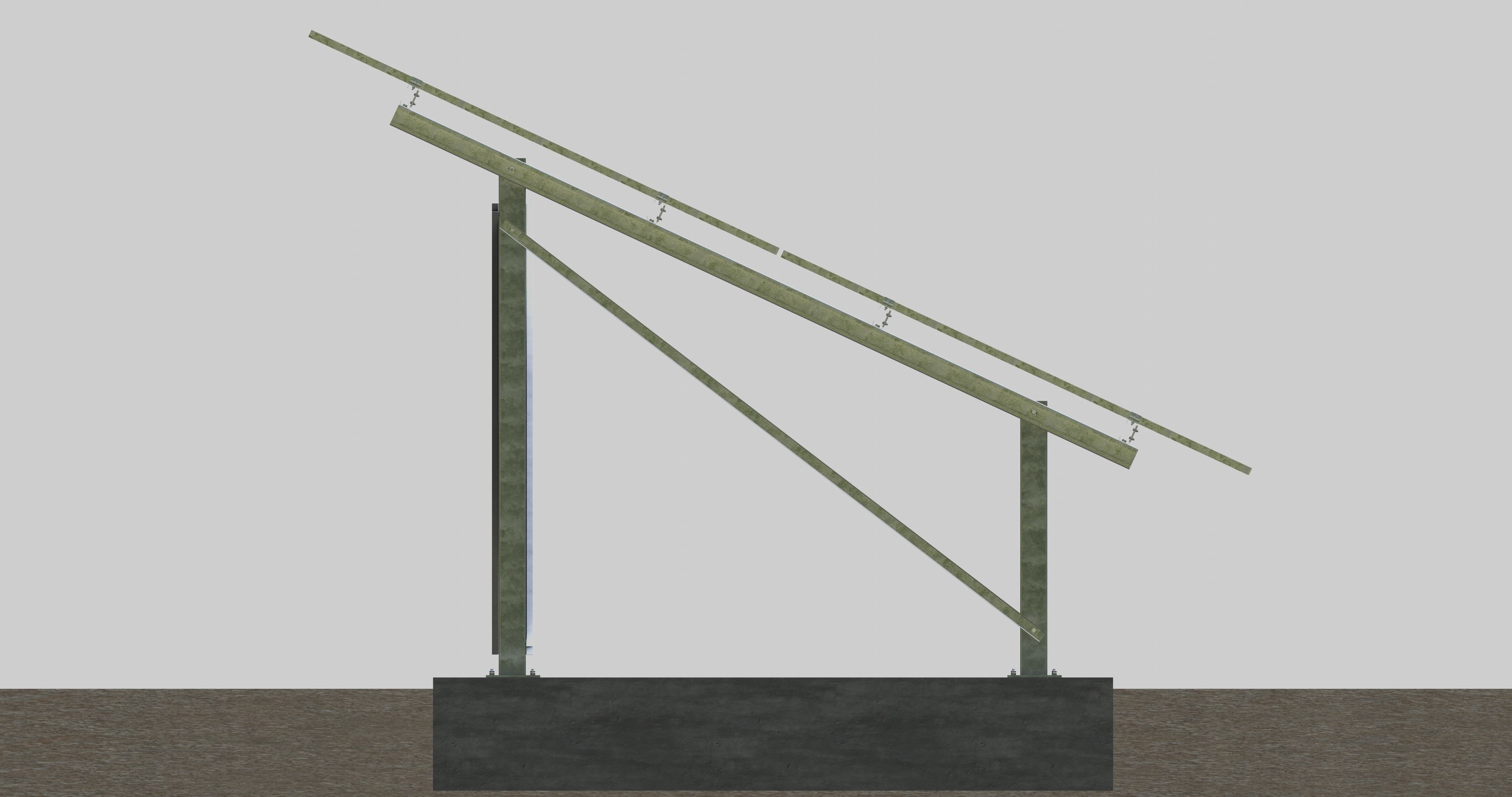 Solar Panel Steel Construction Type 7 3D model_6