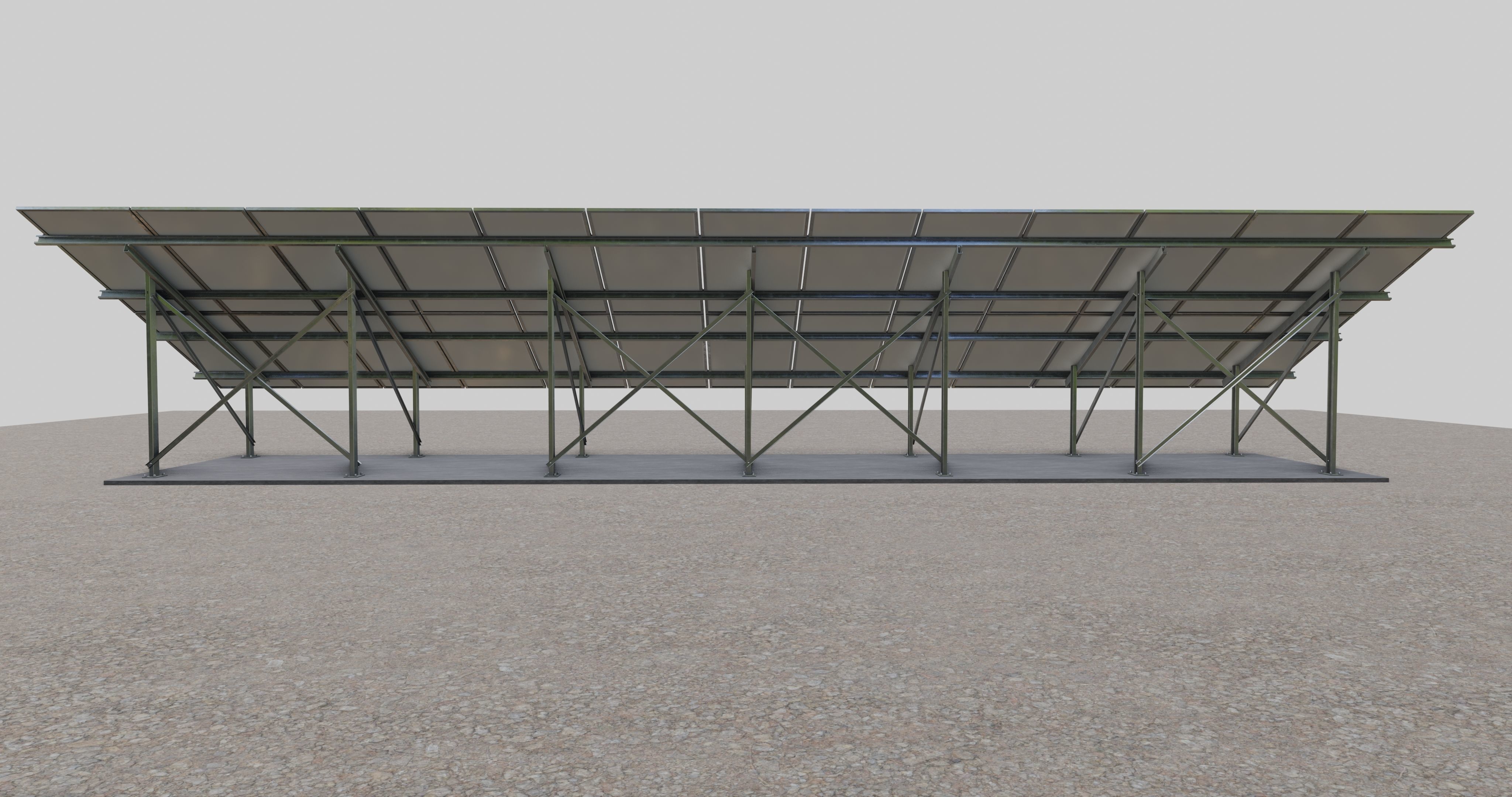 Solar Panel Steel Construction Type 7 3D model_7