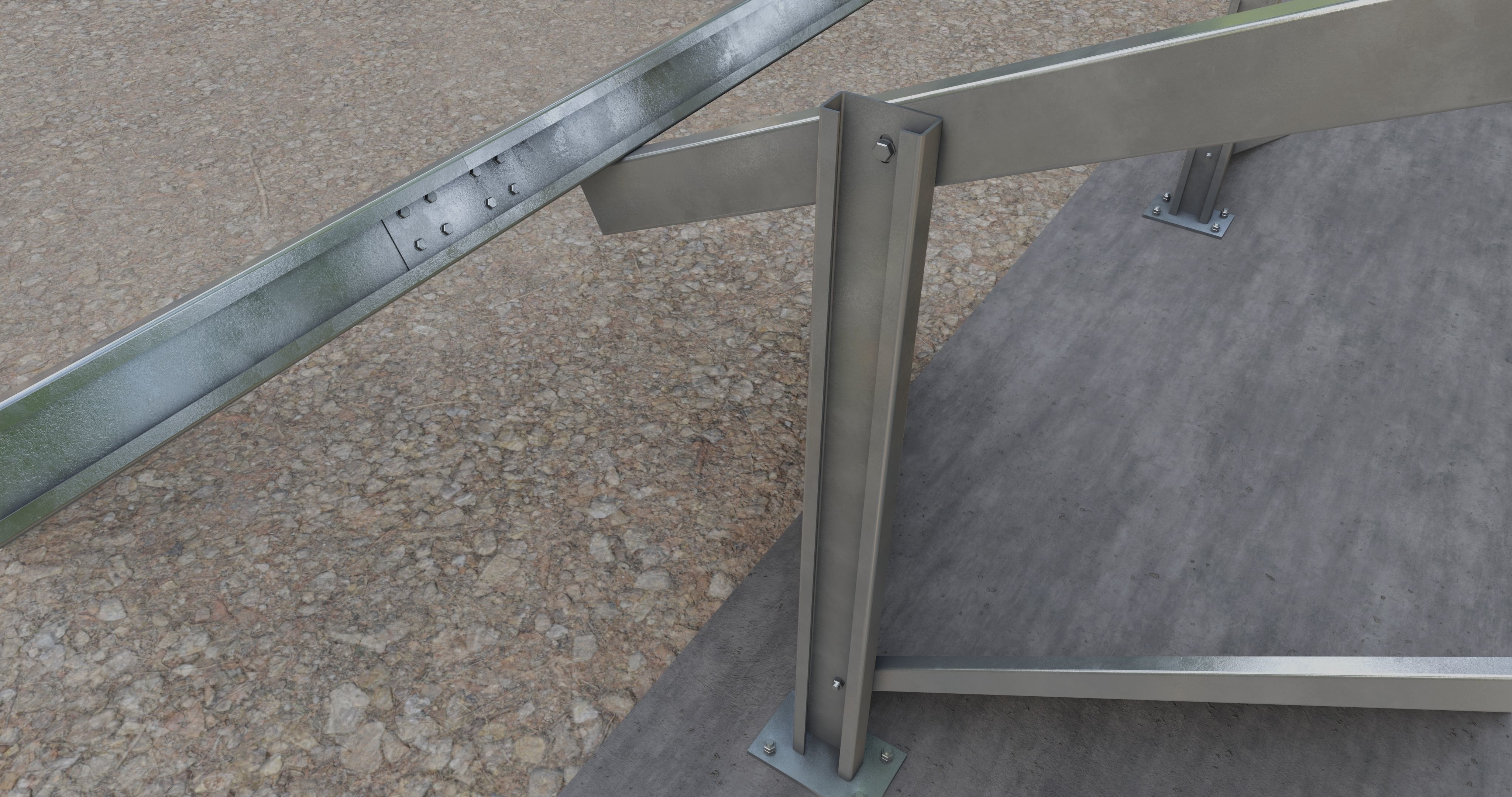 Solar Panel Steel Construction Type 7 3D model_19