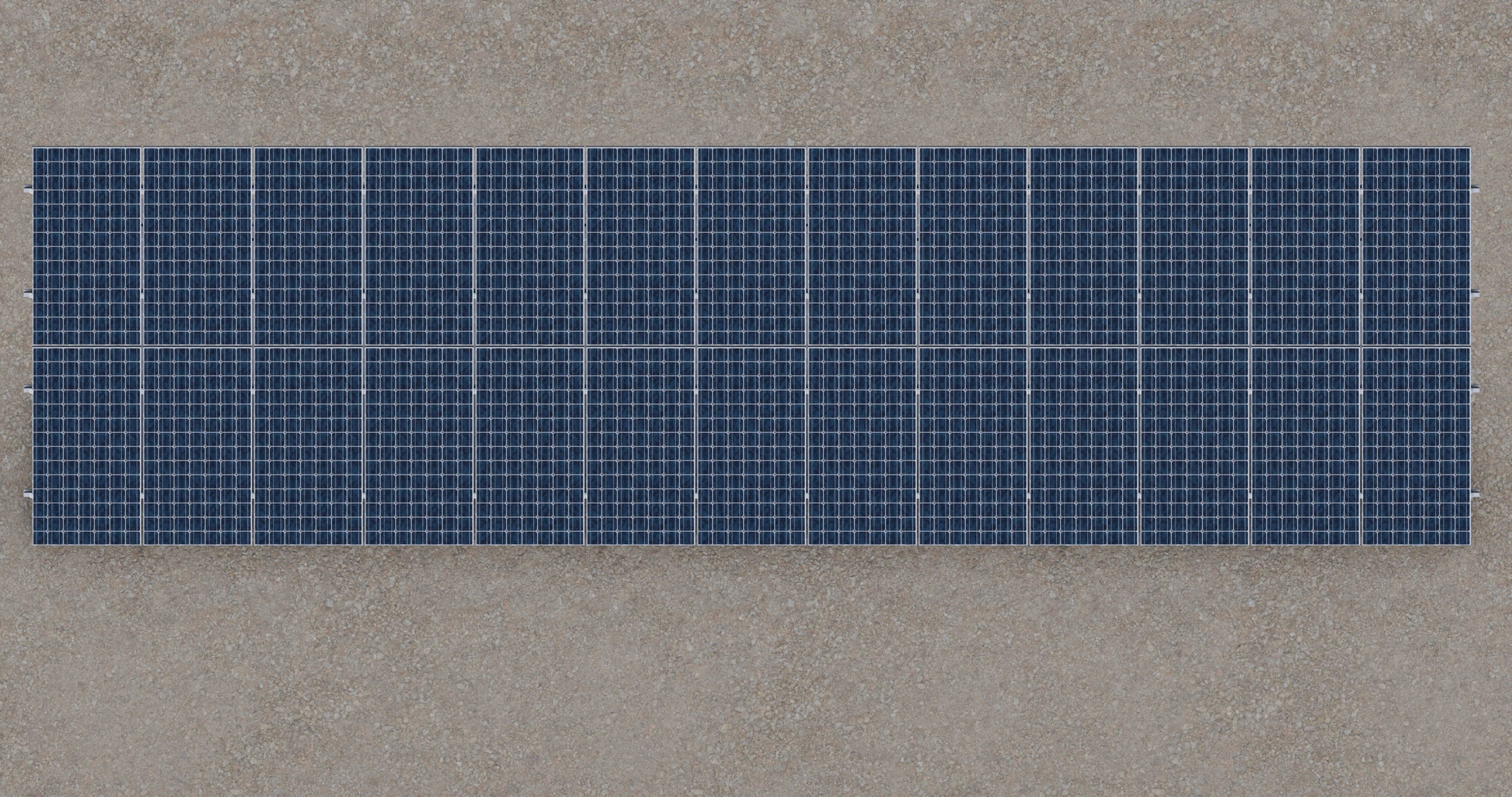 Solar Panel Steel Construction Type 7 3D model_4