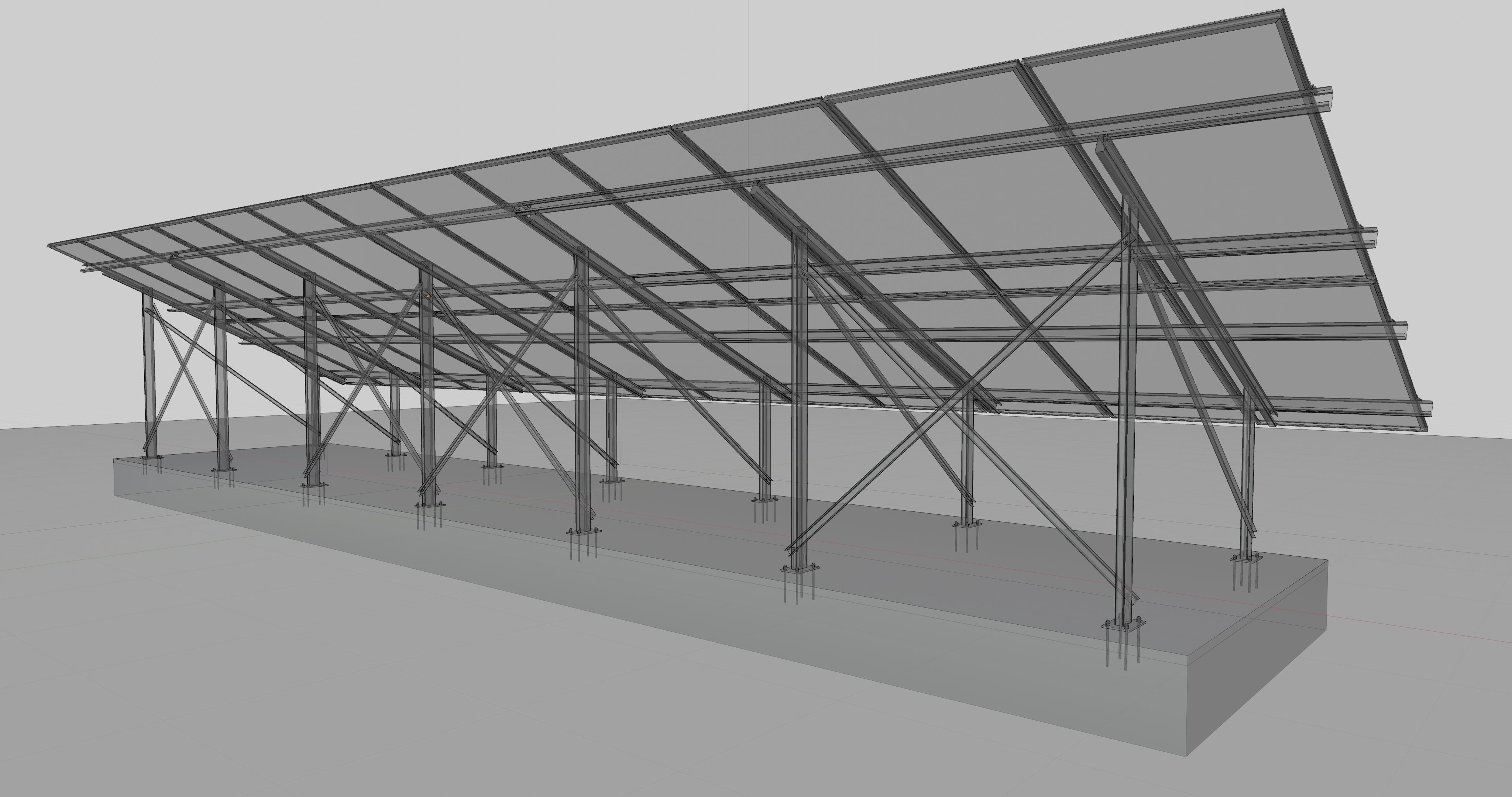 Solar Panel Steel Construction Type 7 3D model_21