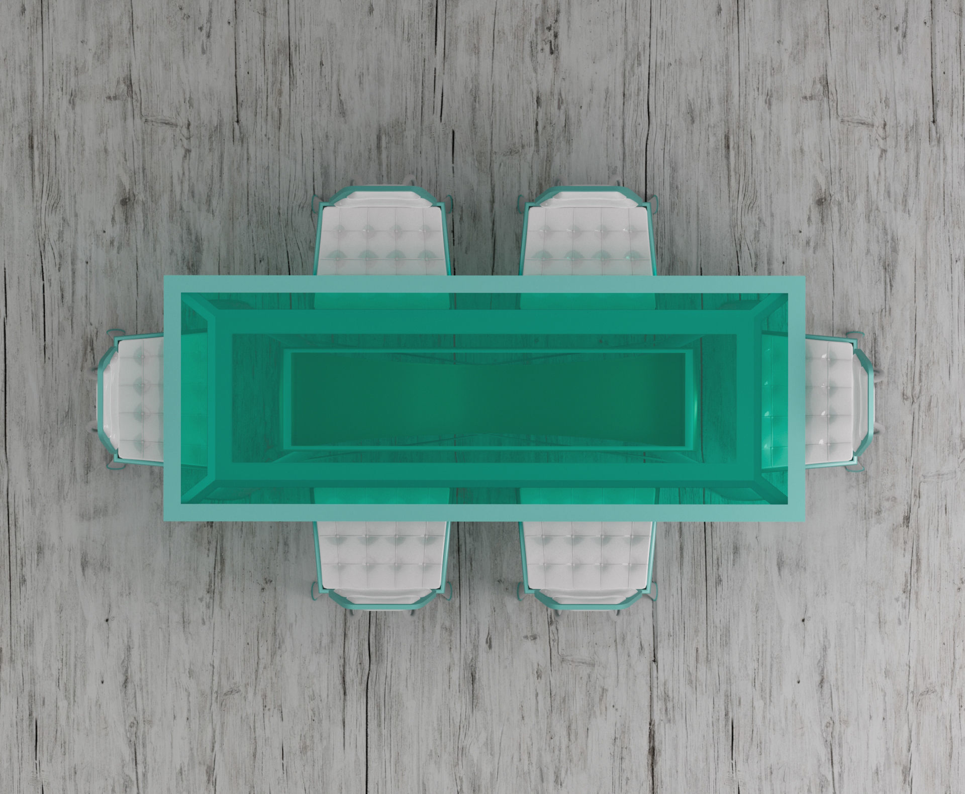 Dining Table Modern 3D model_4