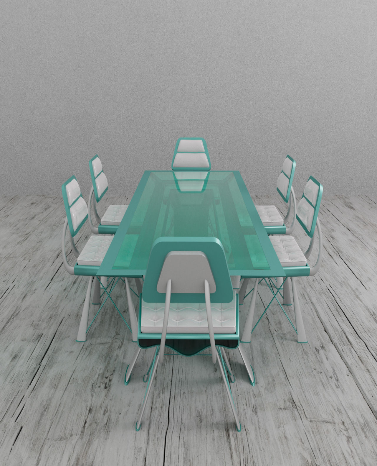 Dining Table Modern 3D model_2