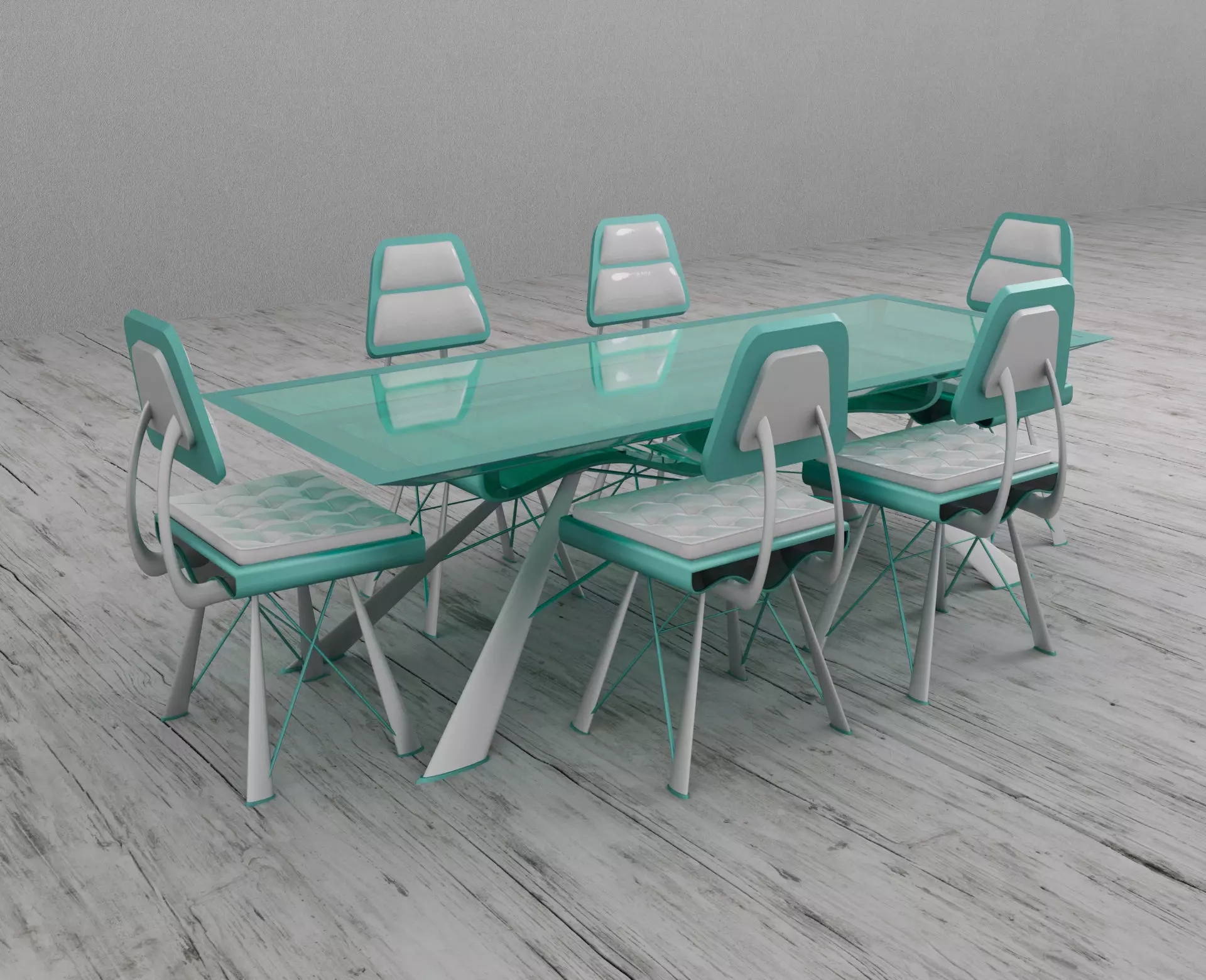 Dining Table Modern 3D model_0