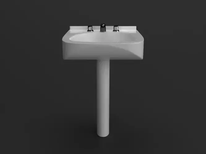 Bathroom Sink Low-poly 3D model