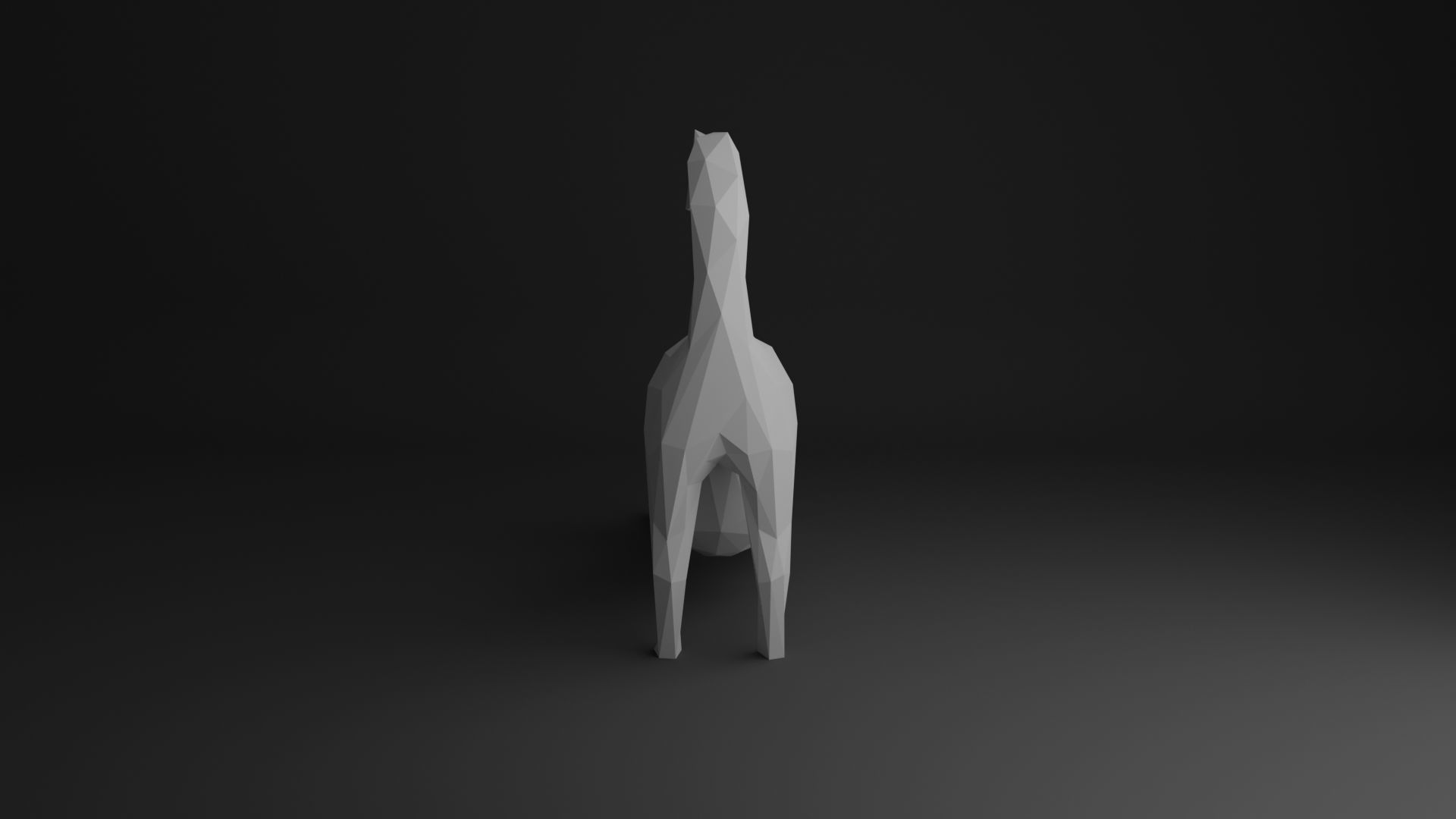 Cat Low Poly 3D print model_3