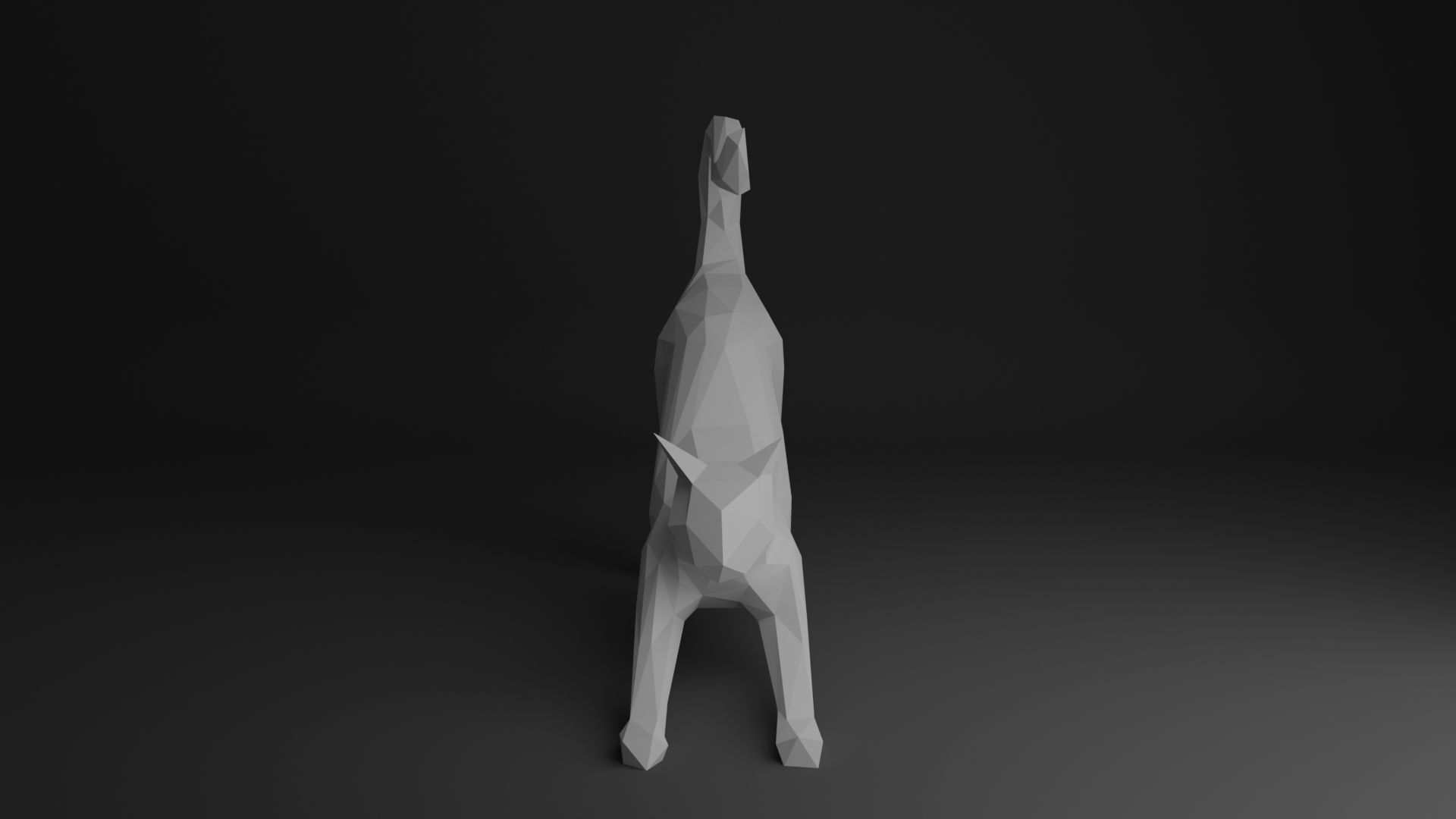 Cat Low Poly 3D print model_2