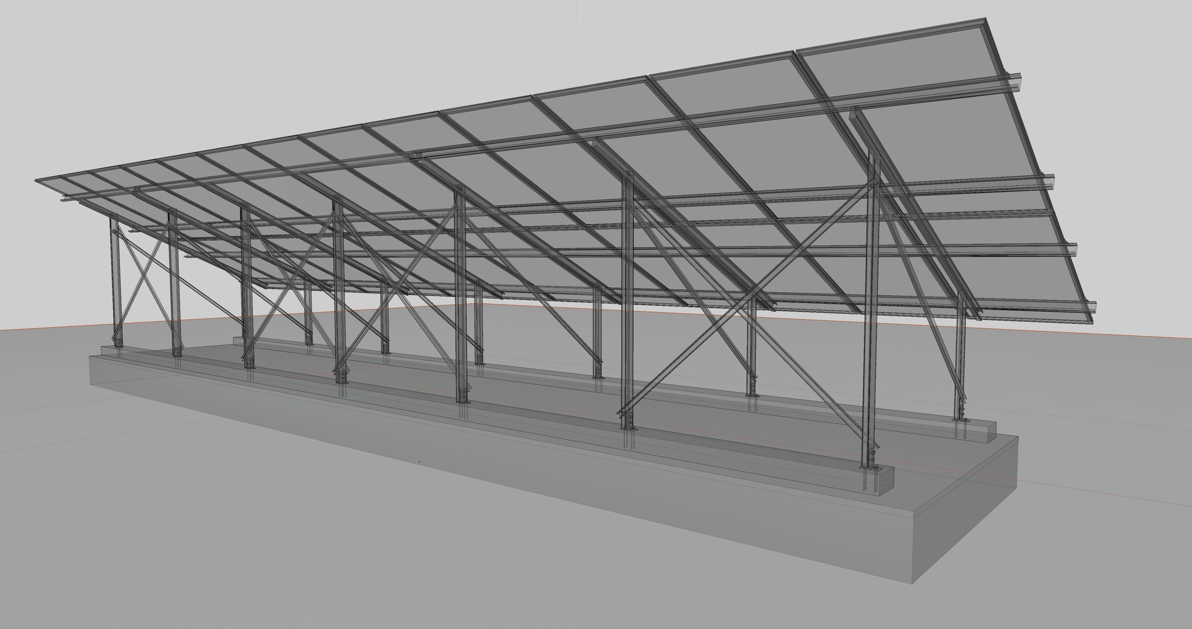 Solar Panel Steel Construction Type 8 3D model_22