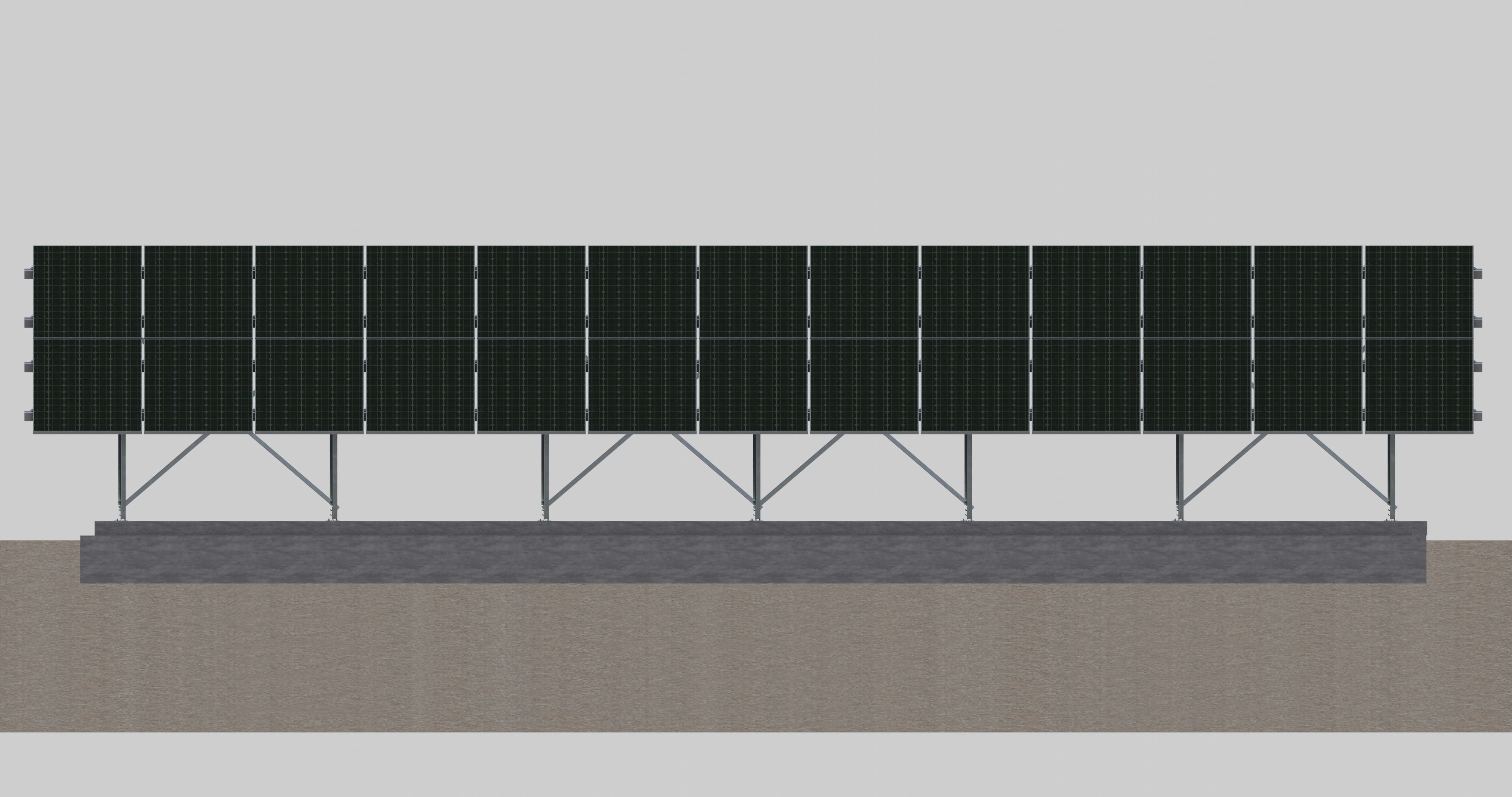 Solar Panel Steel Construction Type 8 3D model_5