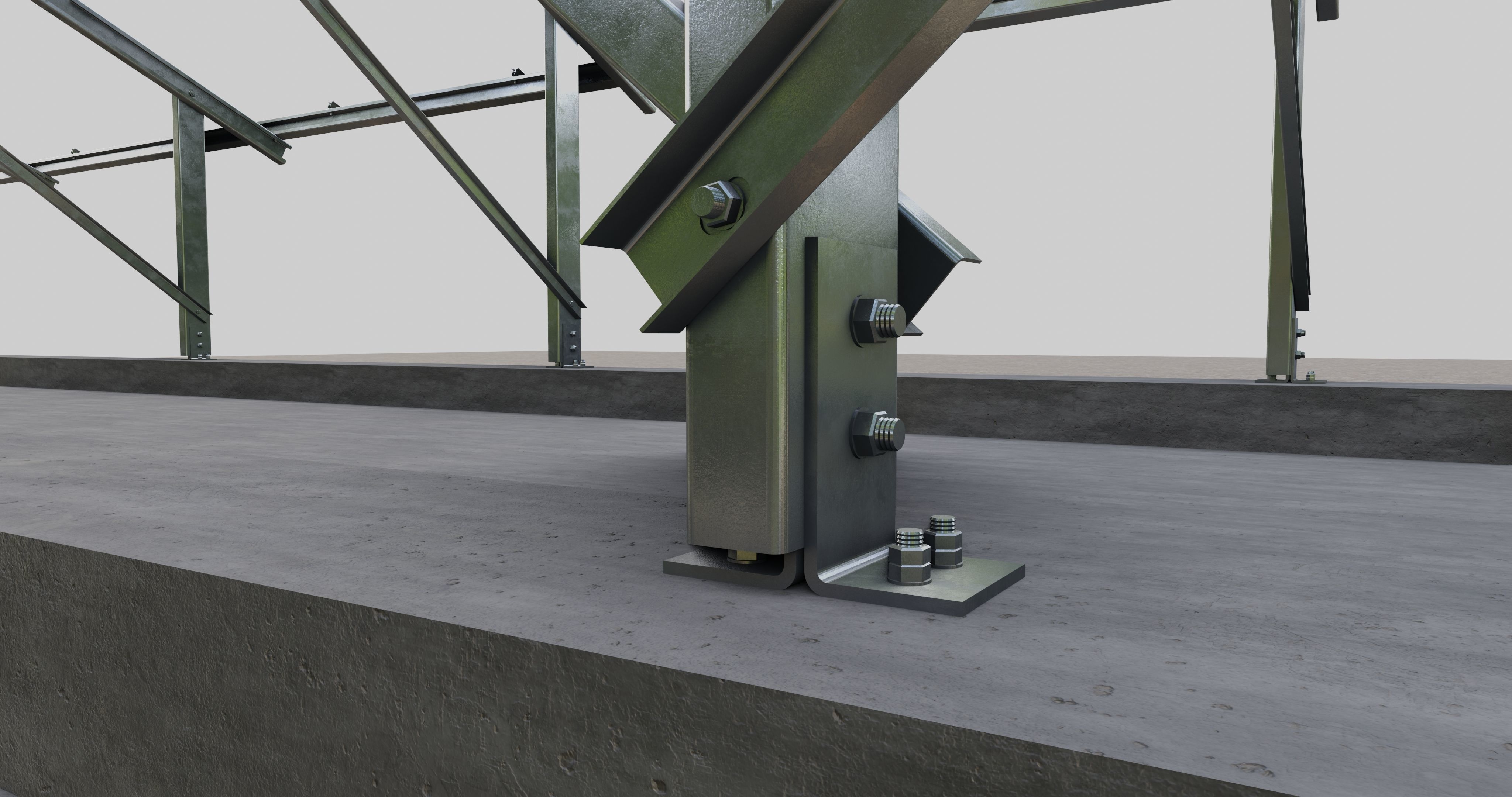 Solar Panel Steel Construction Type 8 3D model_15