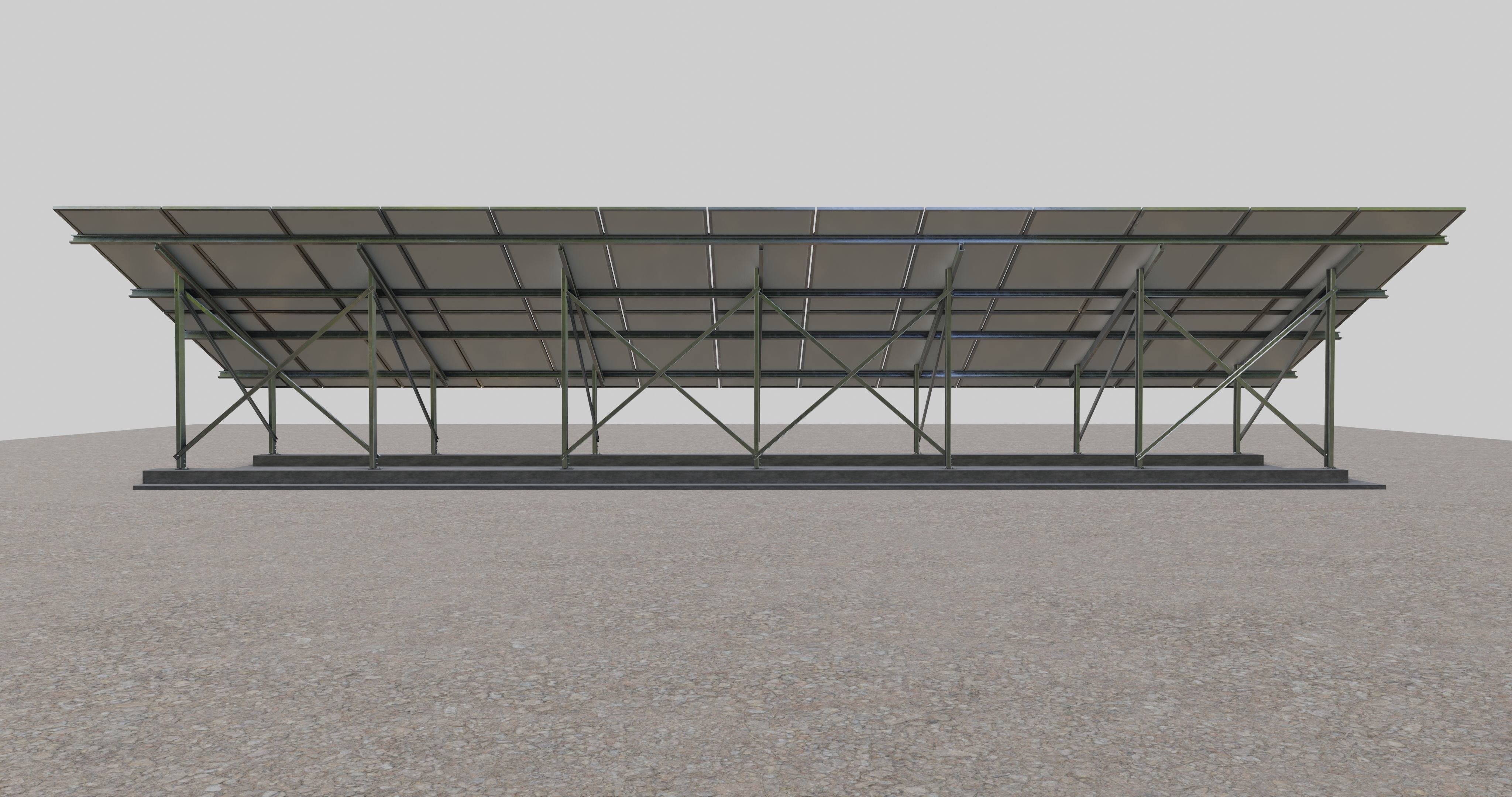 Solar Panel Steel Construction Type 8 3D model_7