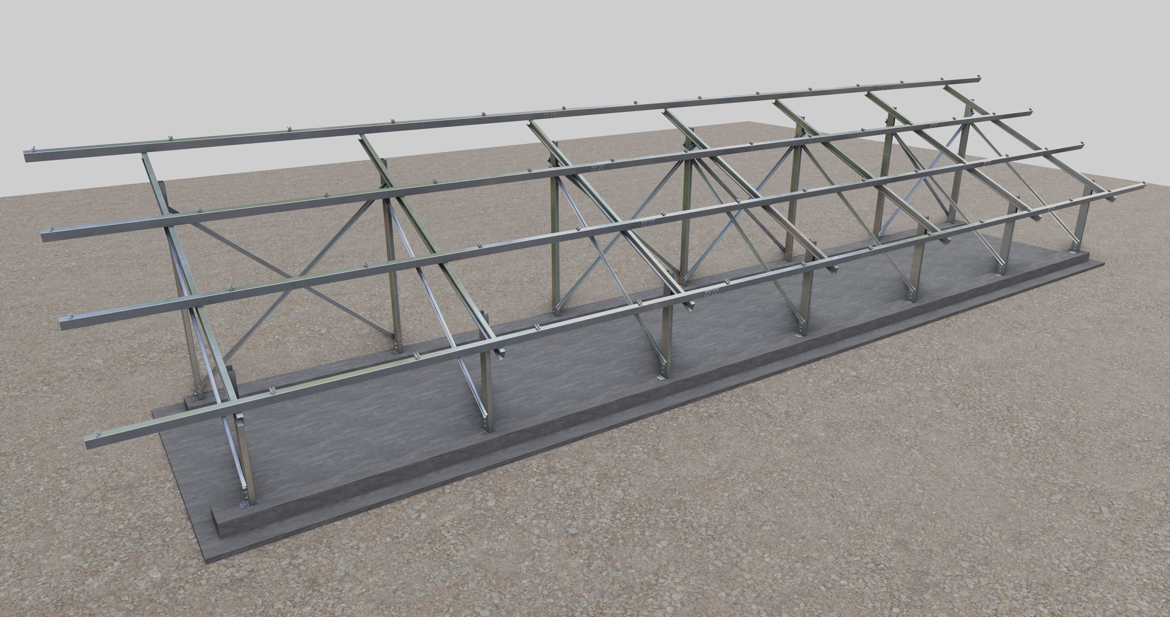 Solar Panel Steel Construction Type 8 3D model_8