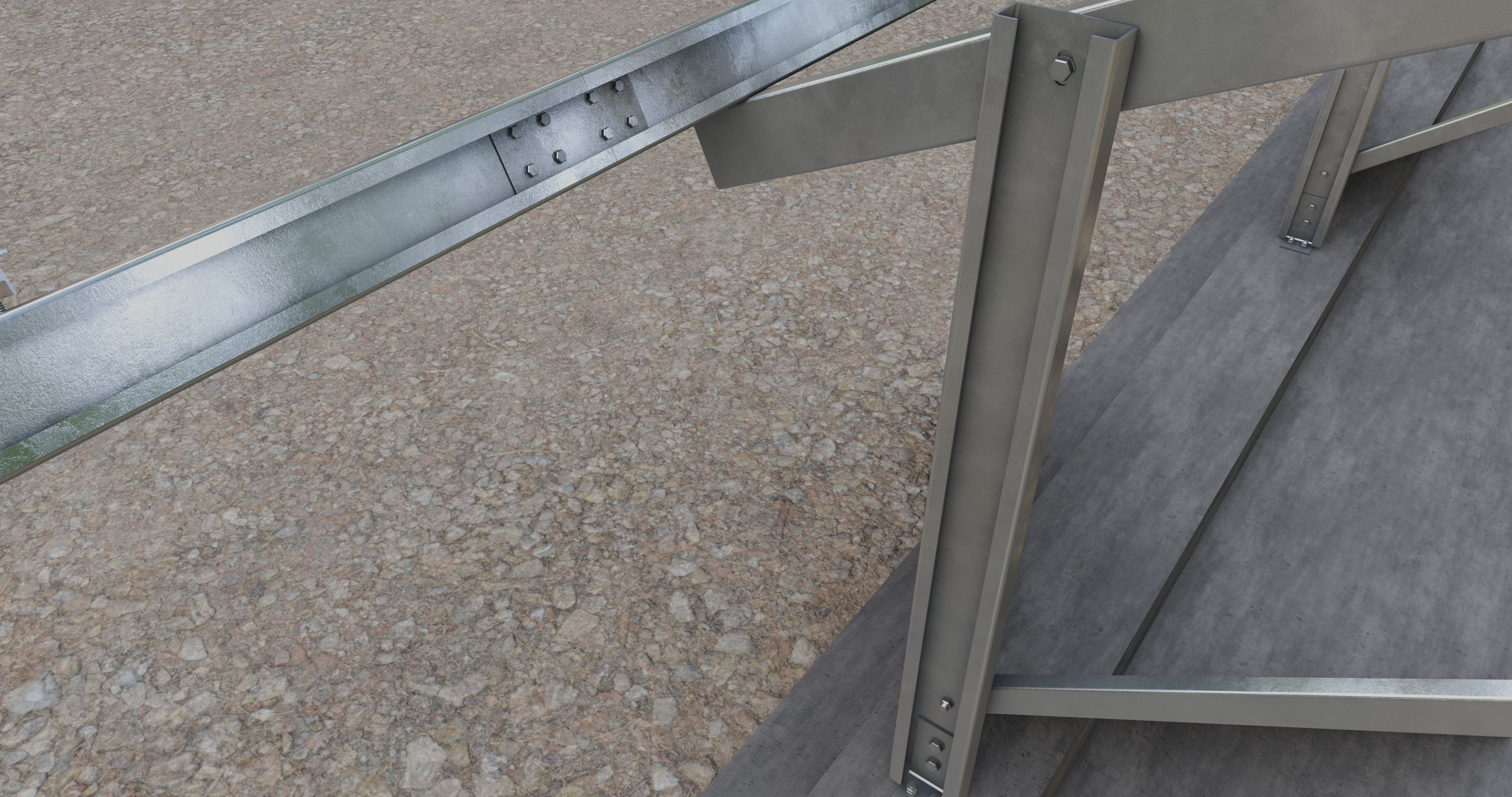 Solar Panel Steel Construction Type 8 3D model_20