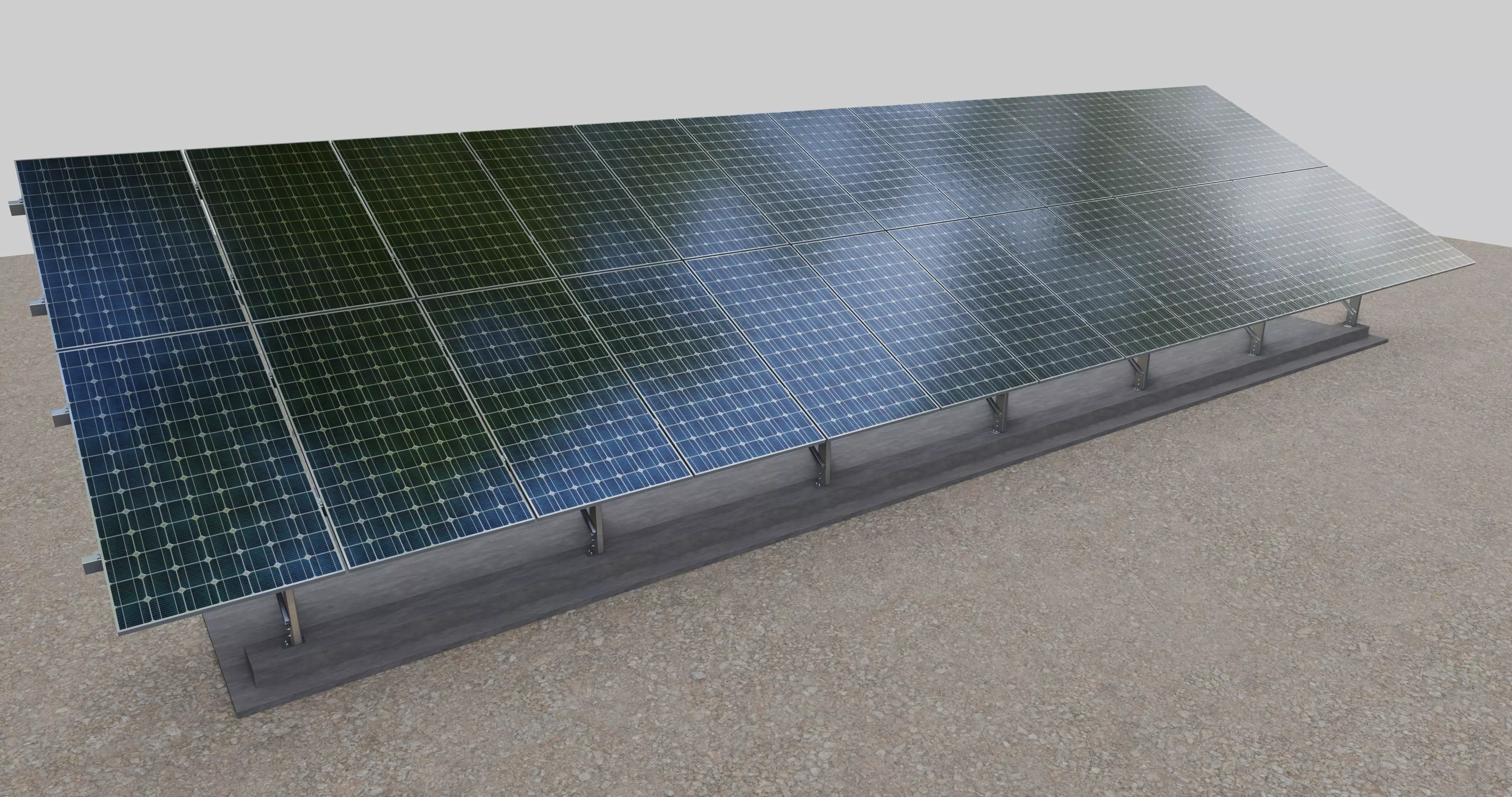 Solar Panel Steel Construction Type 8 3D model_0