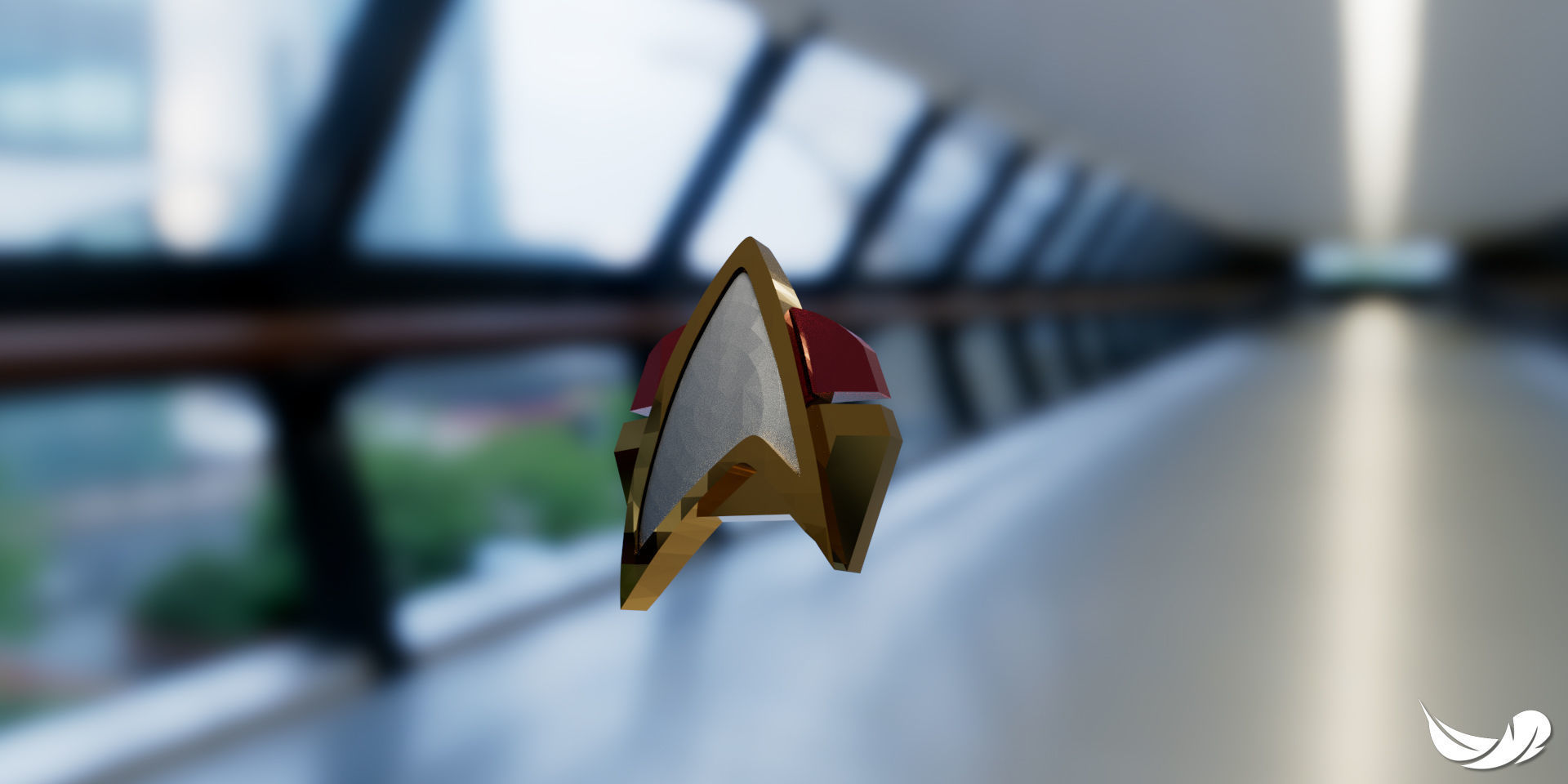 Star trek Combadge 3D print model_1