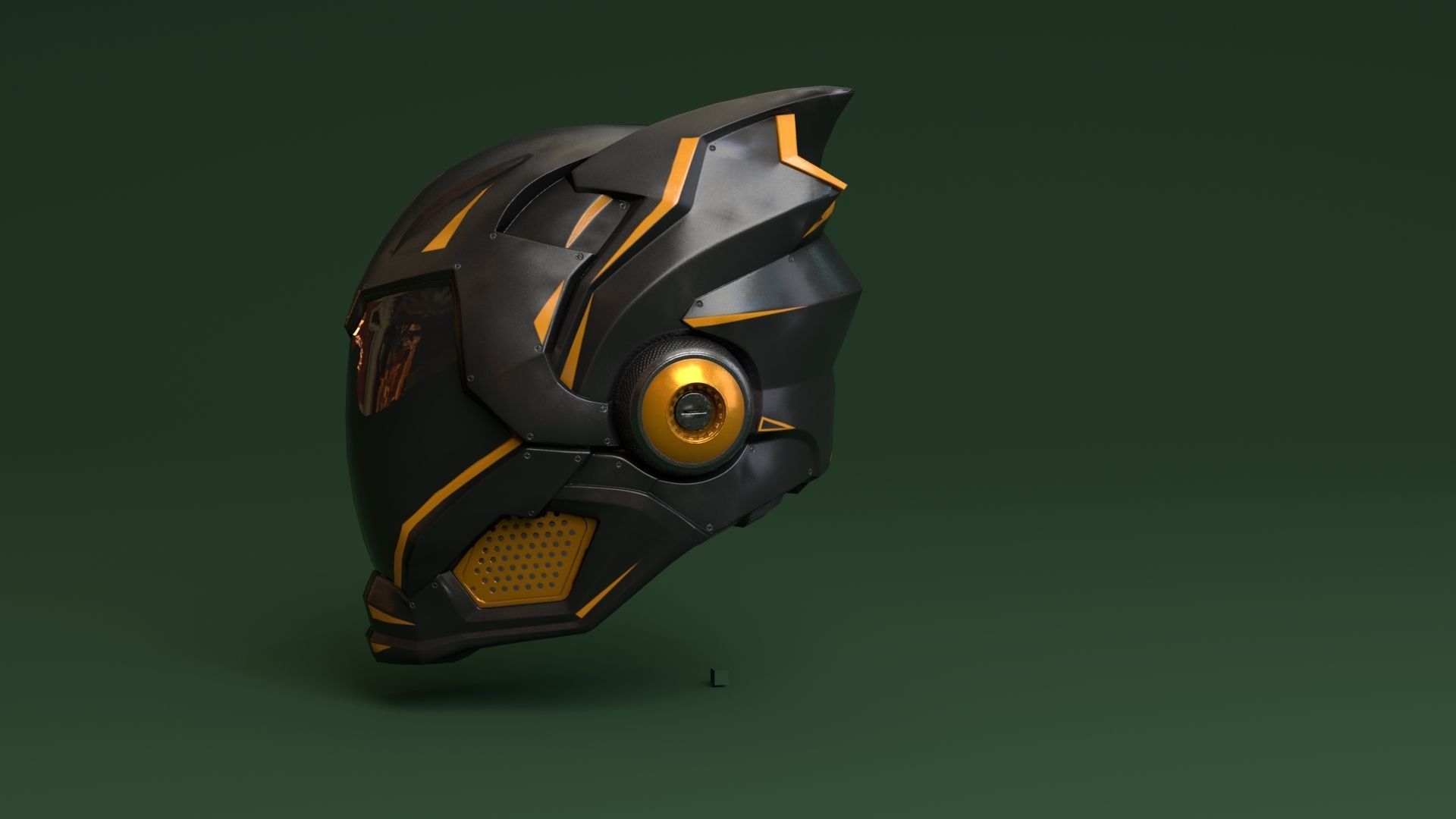 3D PBR Model Helmet Biker Game Asset Low-poly 3D model_9