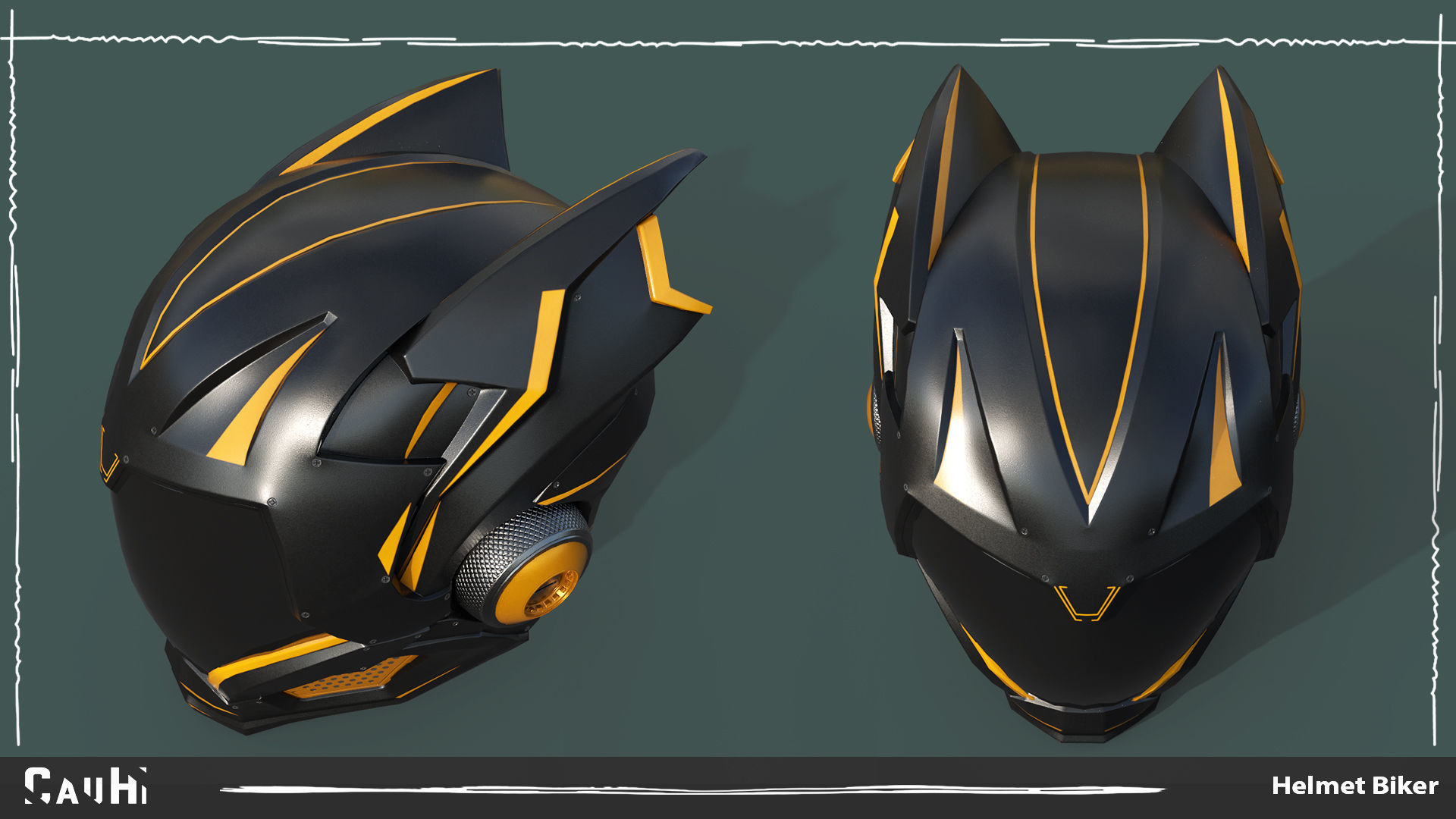 3D PBR Model Helmet Biker Game Asset Low-poly 3D model_5
