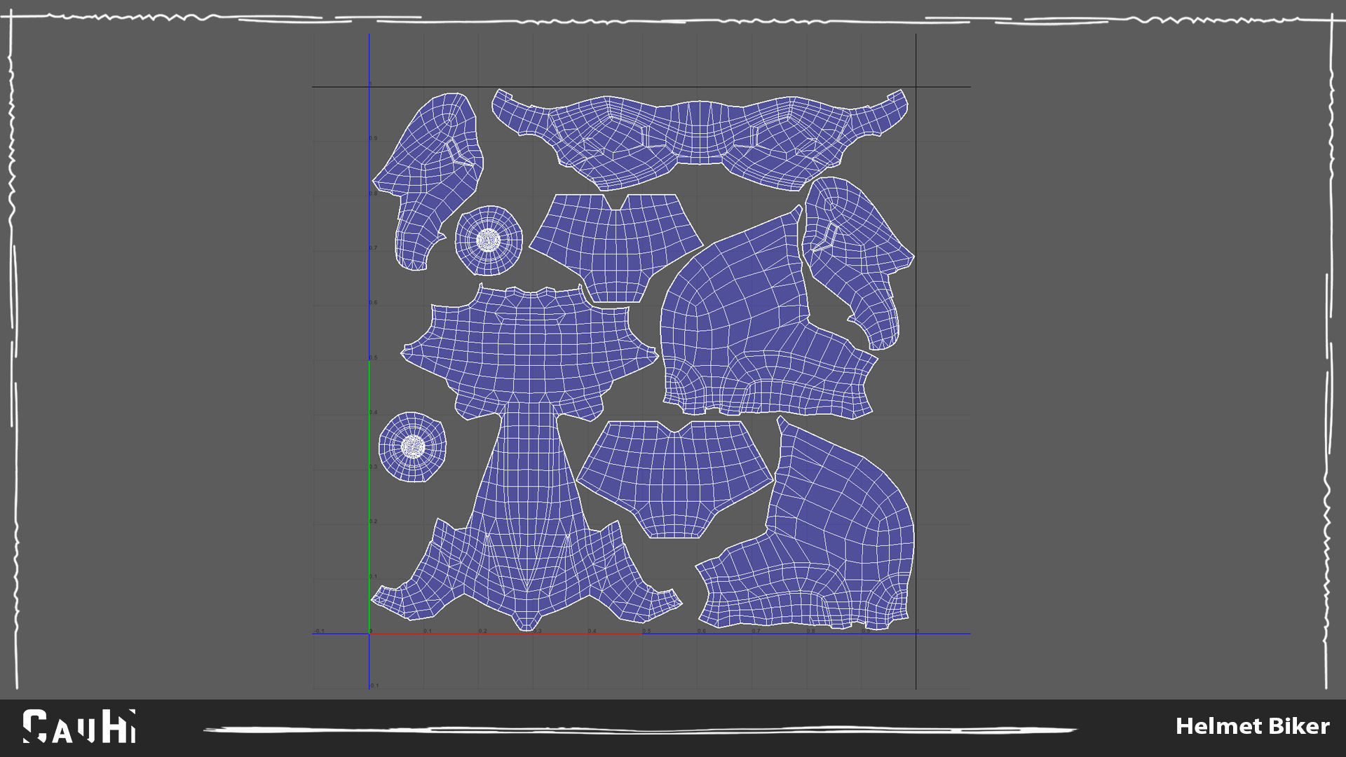 3D PBR Model Helmet Biker Game Asset Low-poly 3D model_7