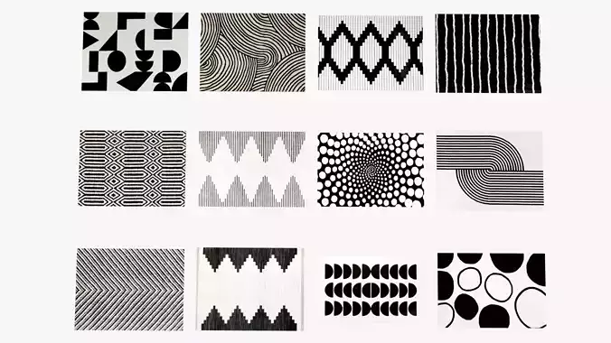 Black and White Rug Collection