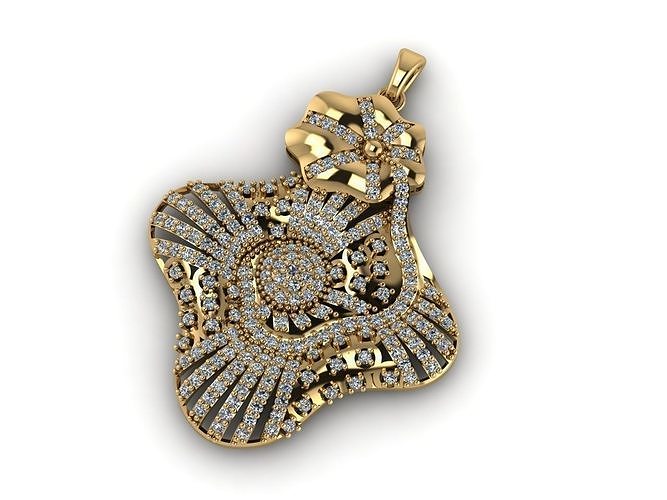 Women Pendant Ready STL 3DM Models Womens Necklace Lightweight 3D print model