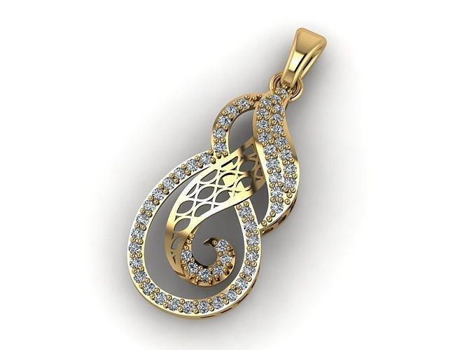 Women Pendant Ready STL 3DM Models Womens Necklace Lightweight 3D print model