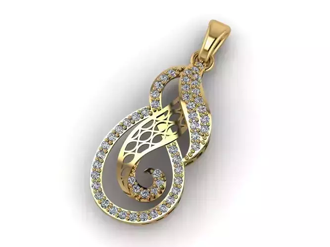 Women Pendant Ready STL 3DM Models Womens Necklace Lightweight