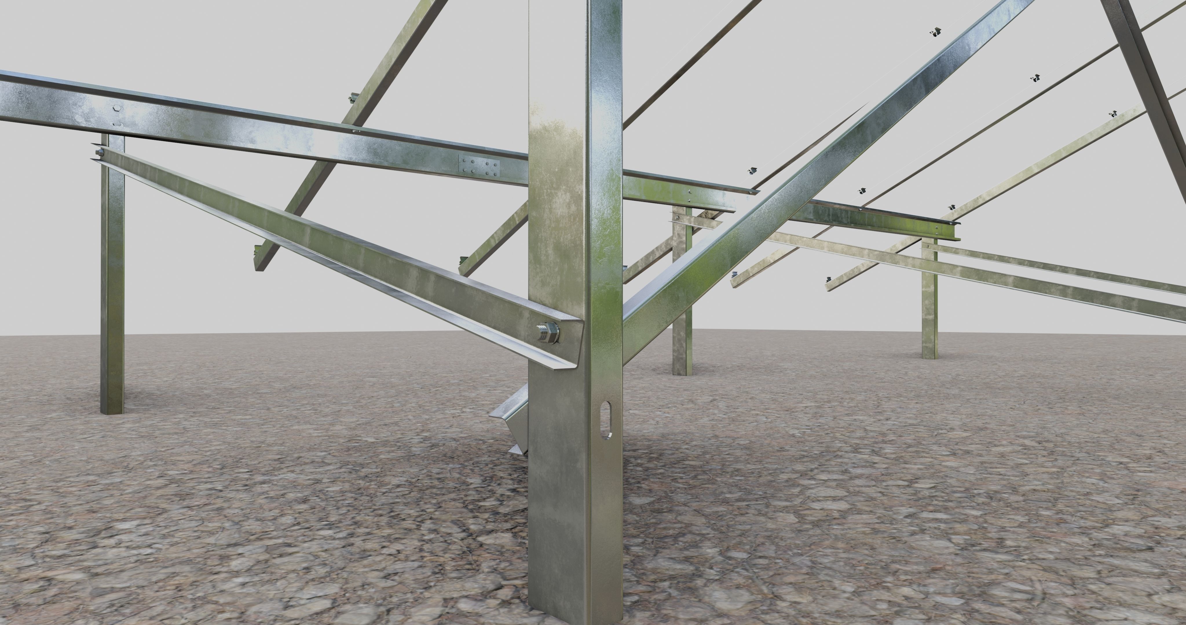 Solar Panel Steel Construction Type 9 3D model_14