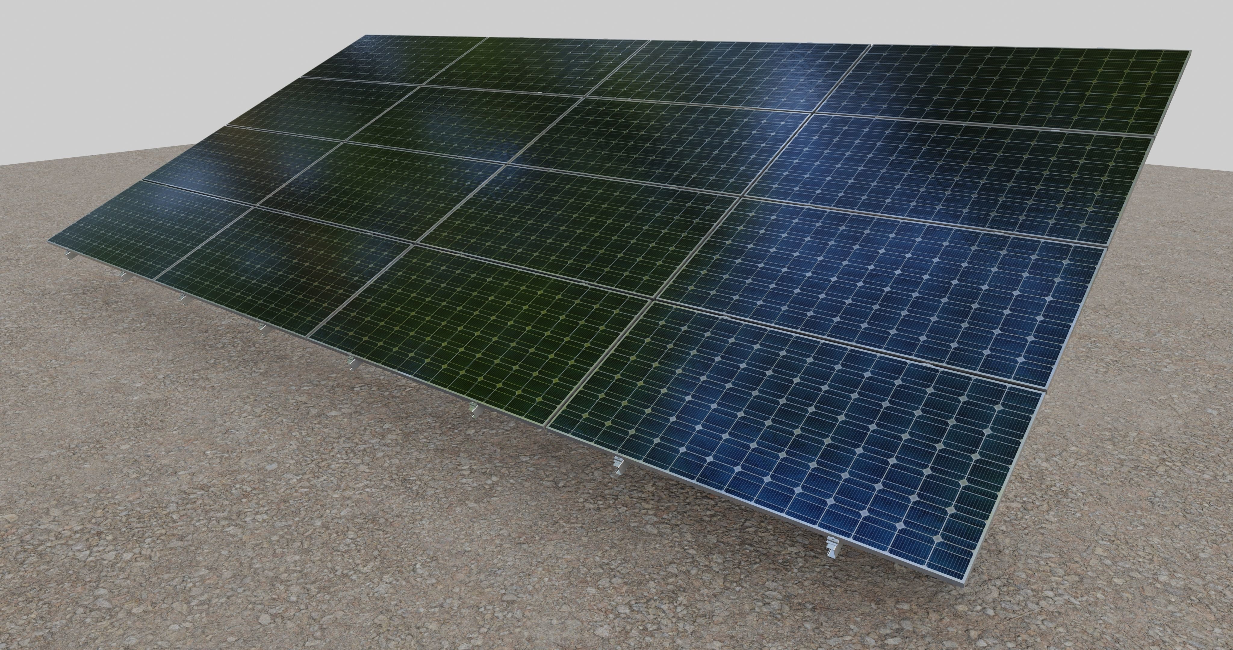 Solar Panel Steel Construction Type 9 3D model_1