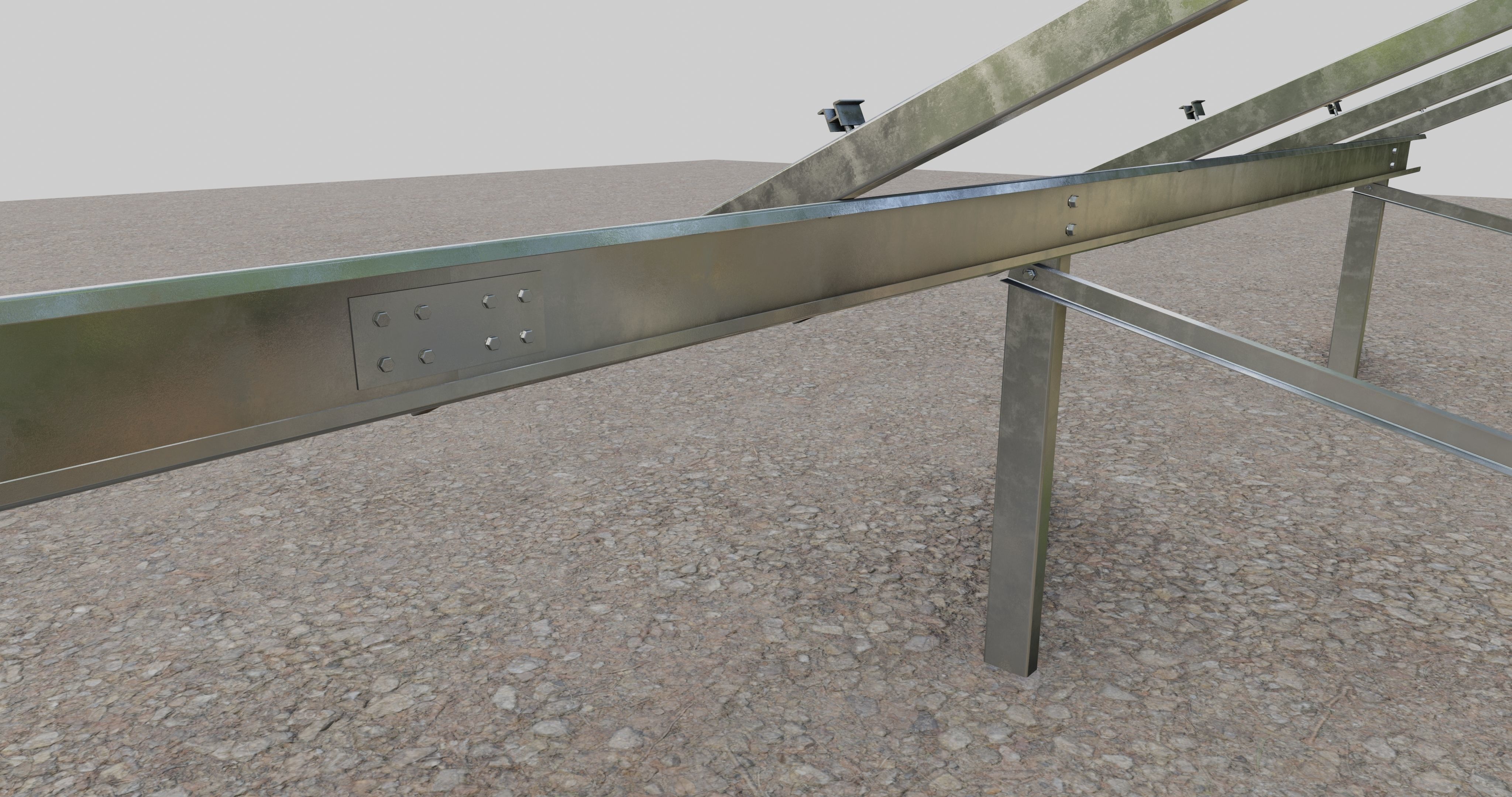 Solar Panel Steel Construction Type 9 3D model_19