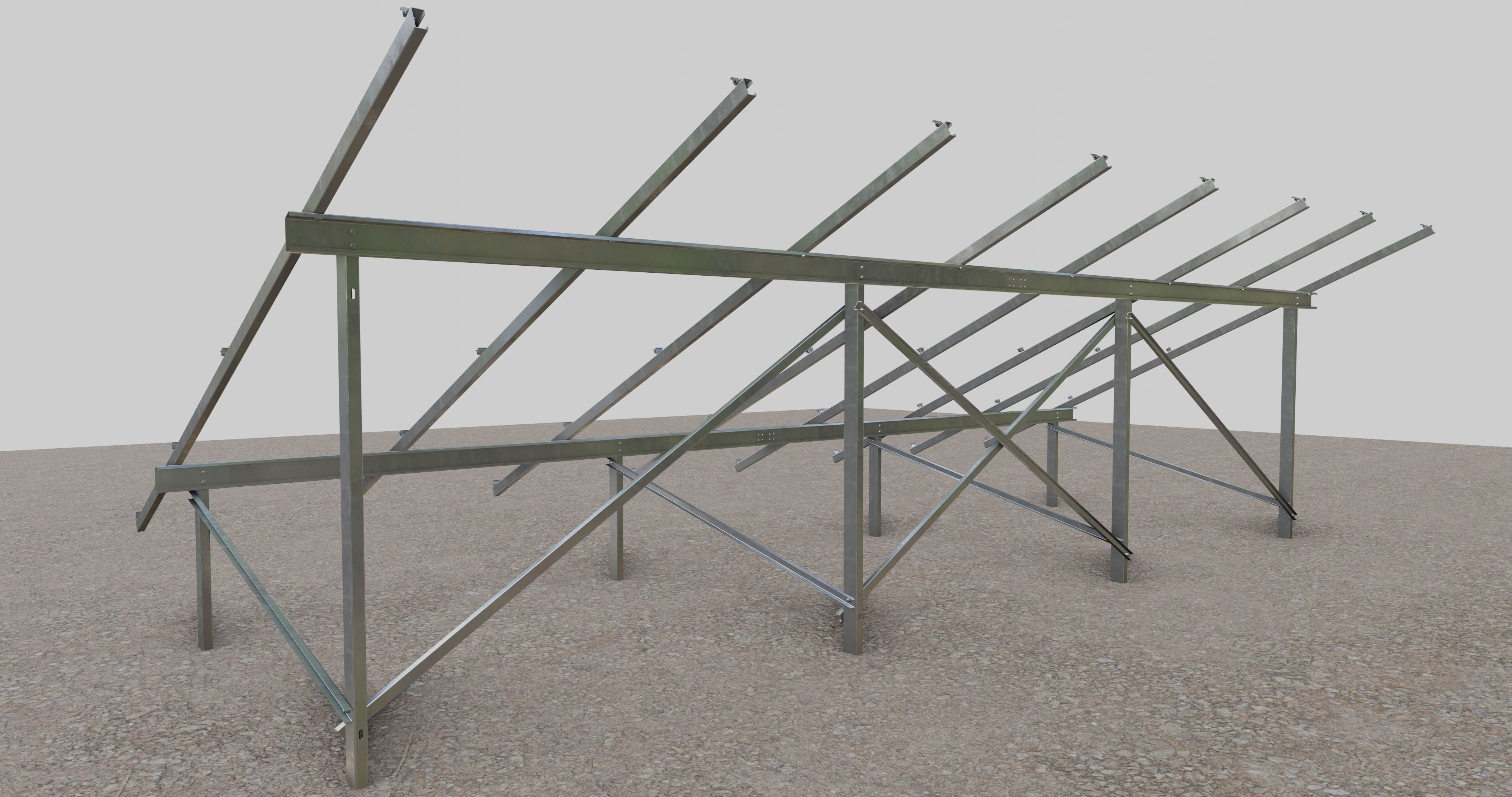 Solar Panel Steel Construction Type 9 3D model_9