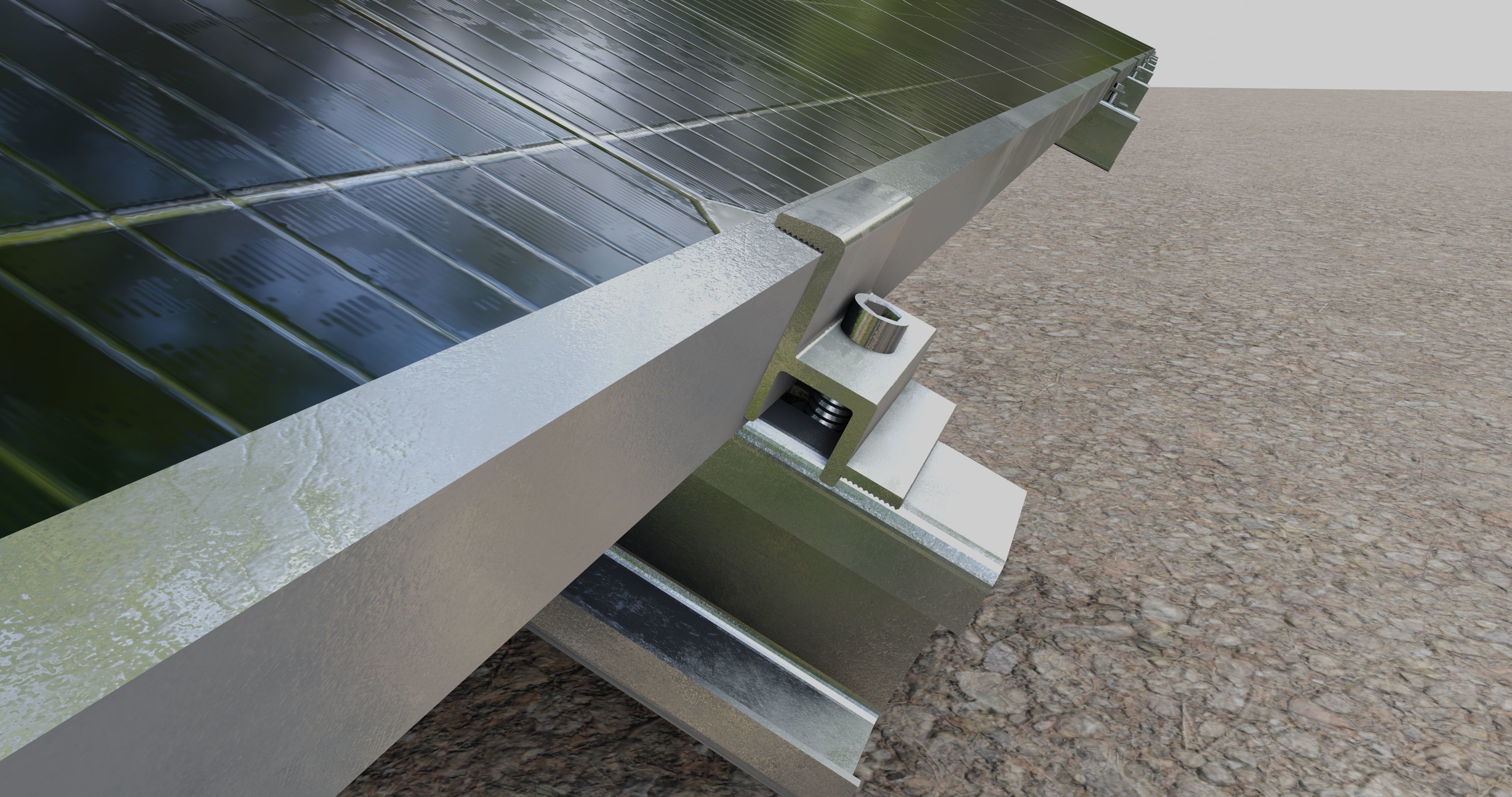 Solar Panel Steel Construction Type 9 3D model_16