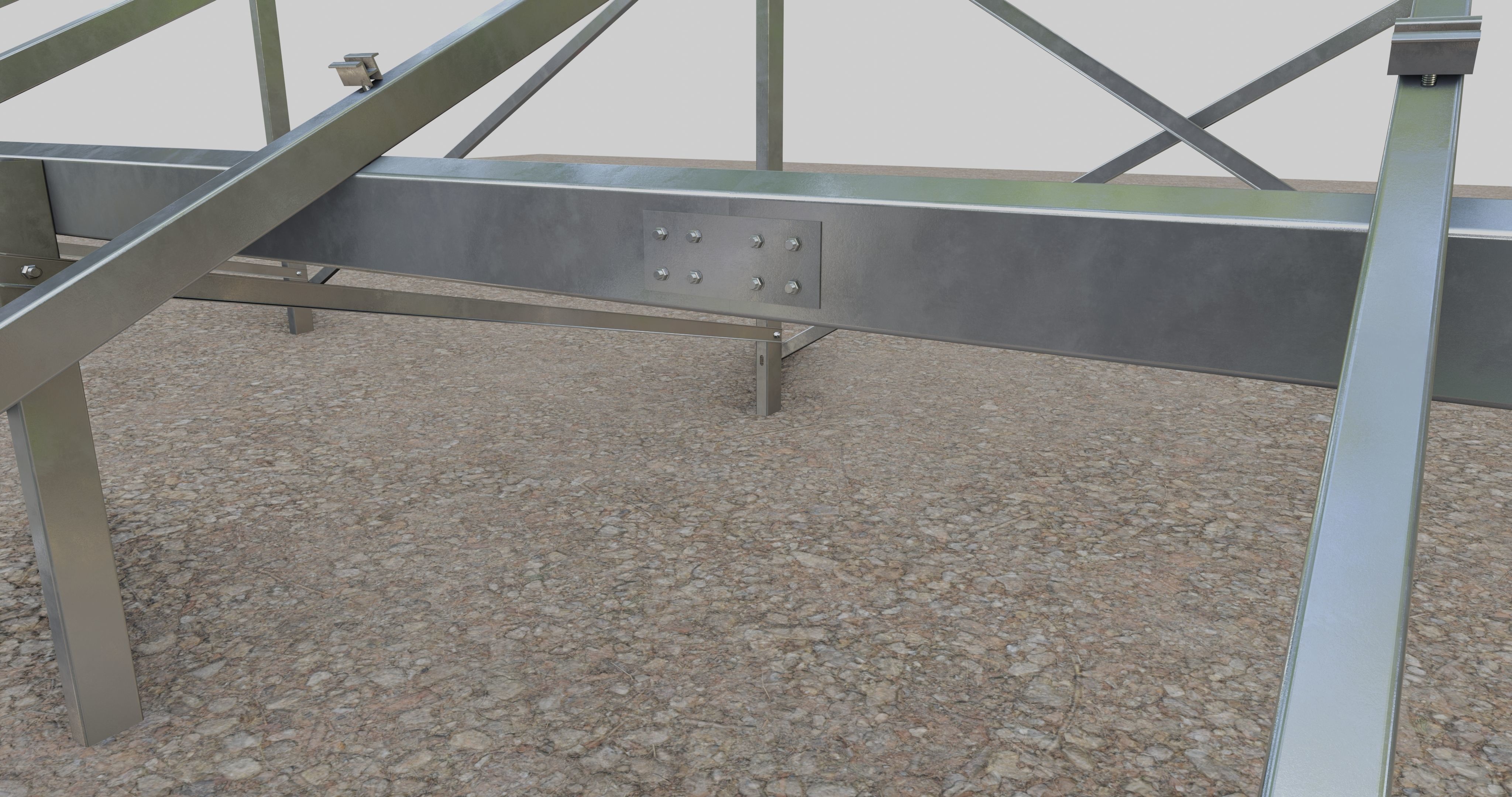 Solar Panel Steel Construction Type 9 3D model_18