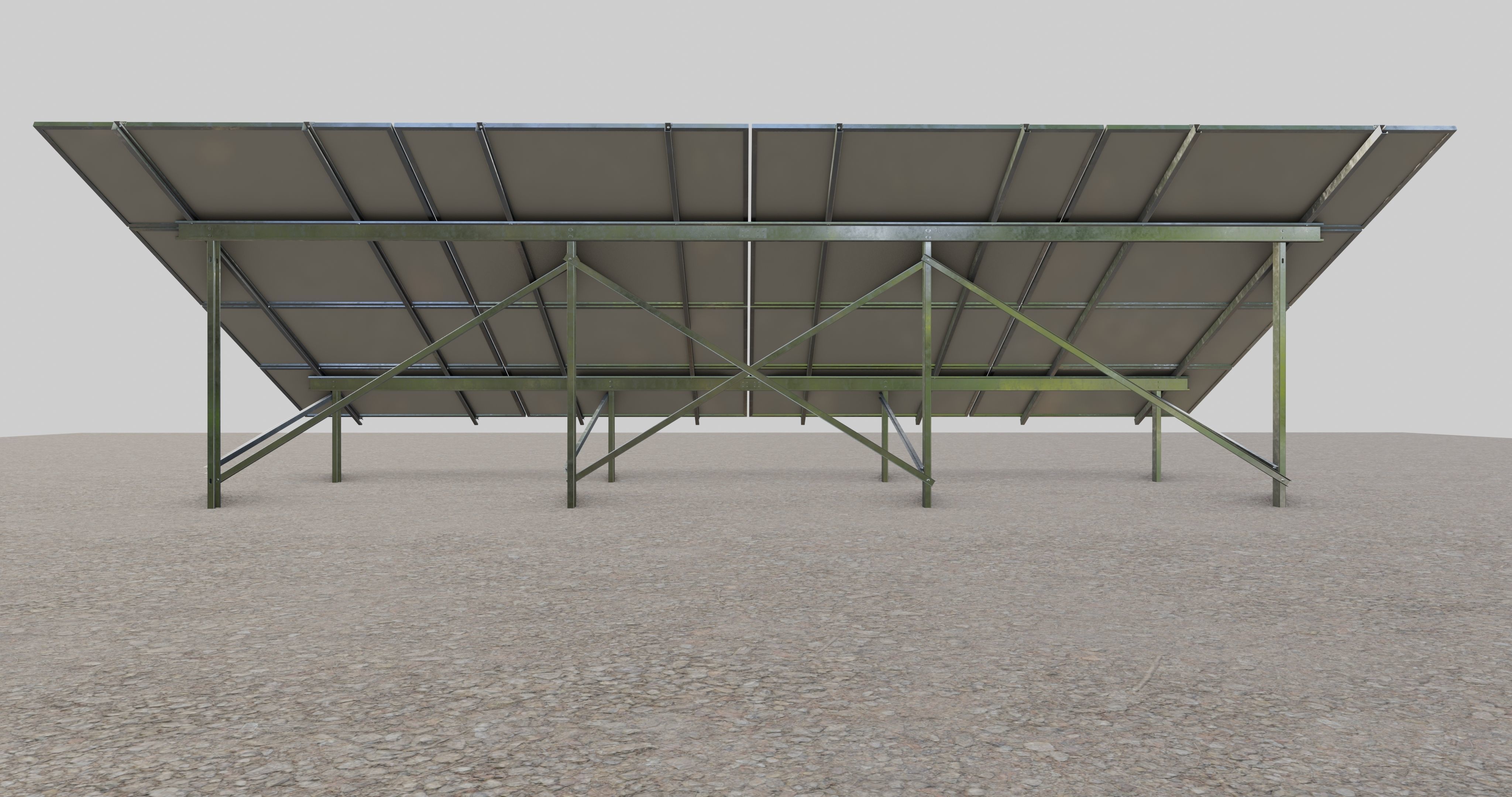 Solar Panel Steel Construction Type 9 3D model_7