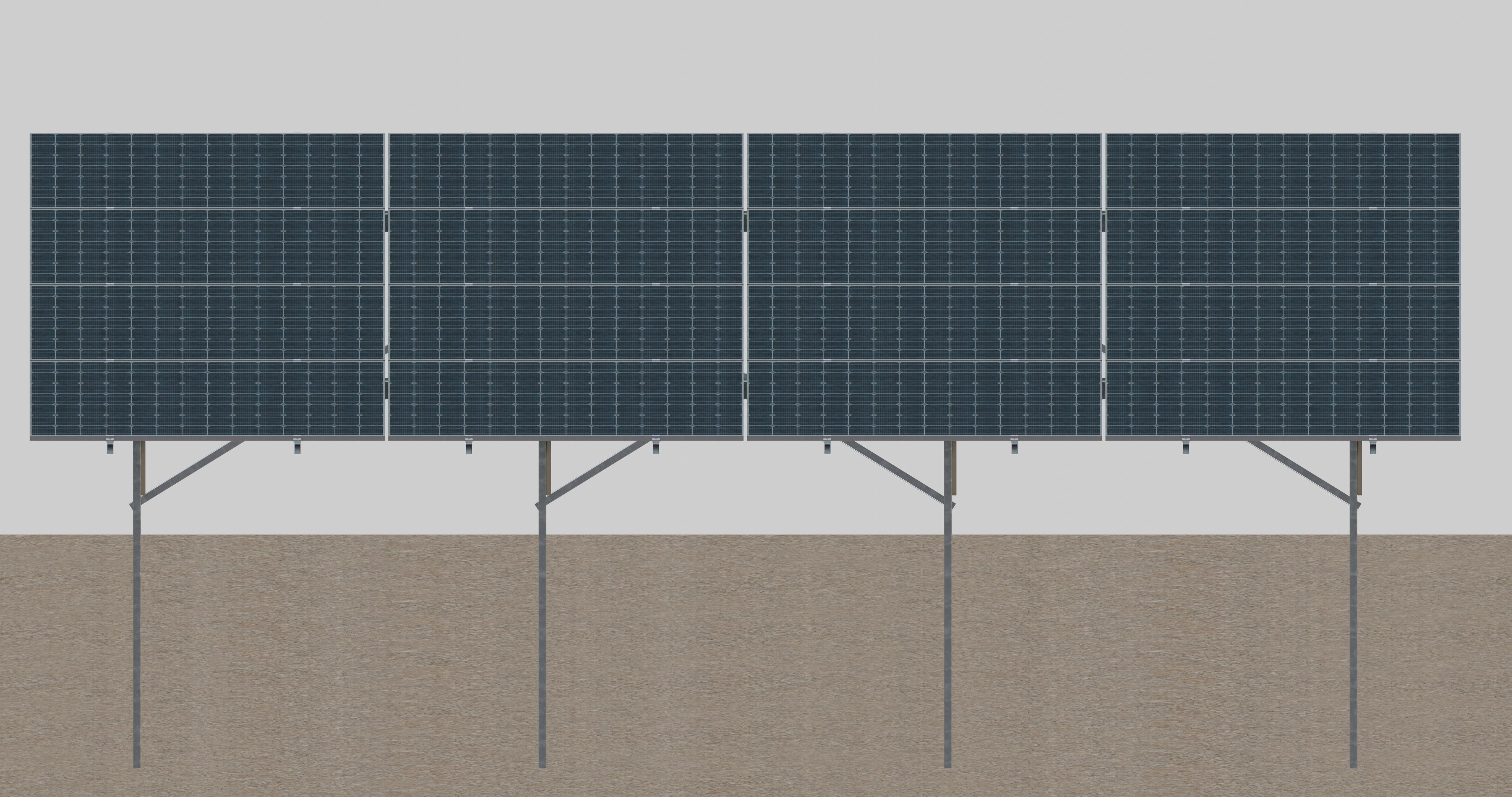 Solar Panel Steel Construction Type 9 3D model_5