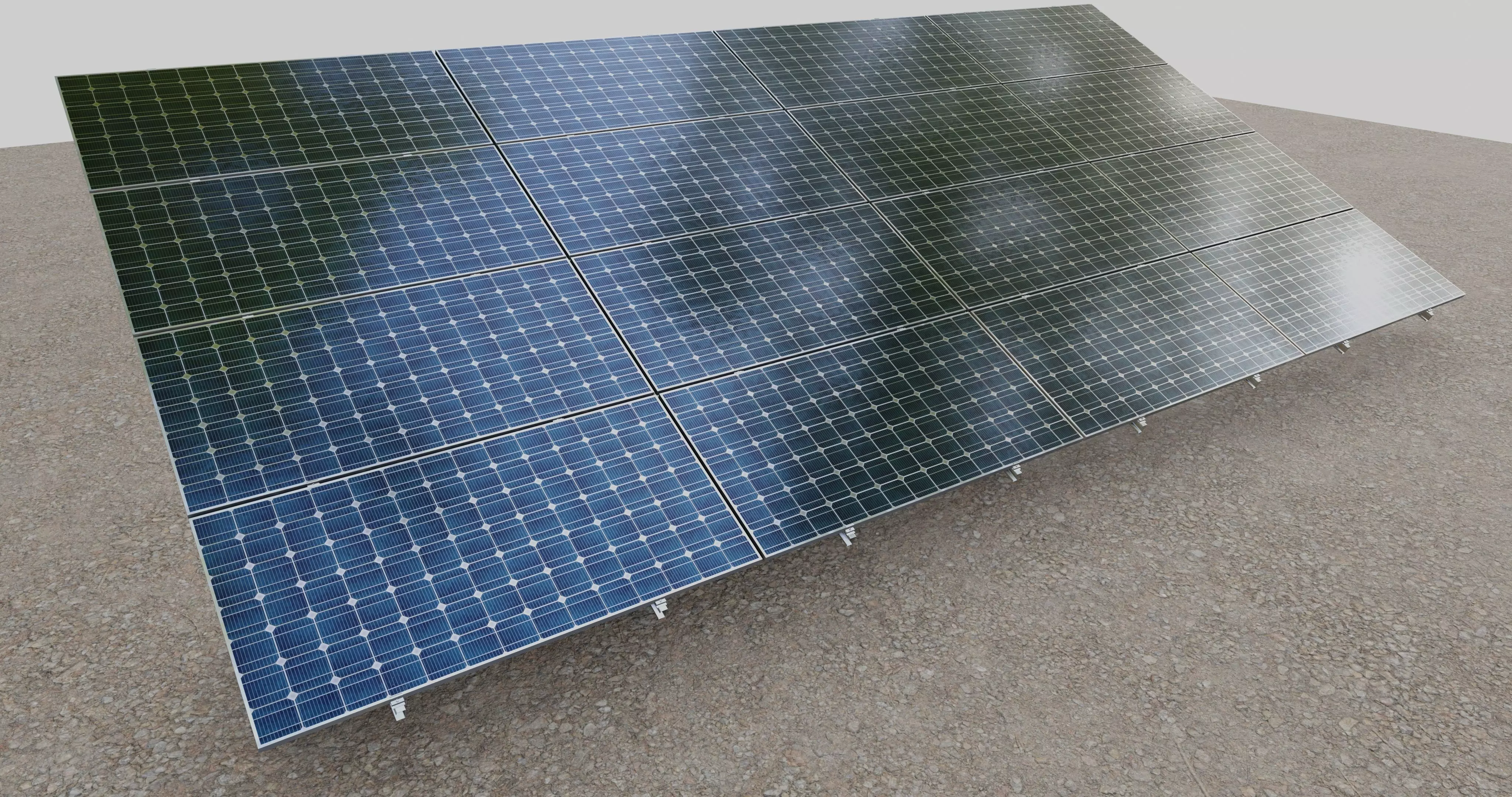Solar Panel Steel Construction Type 9 3D model_0