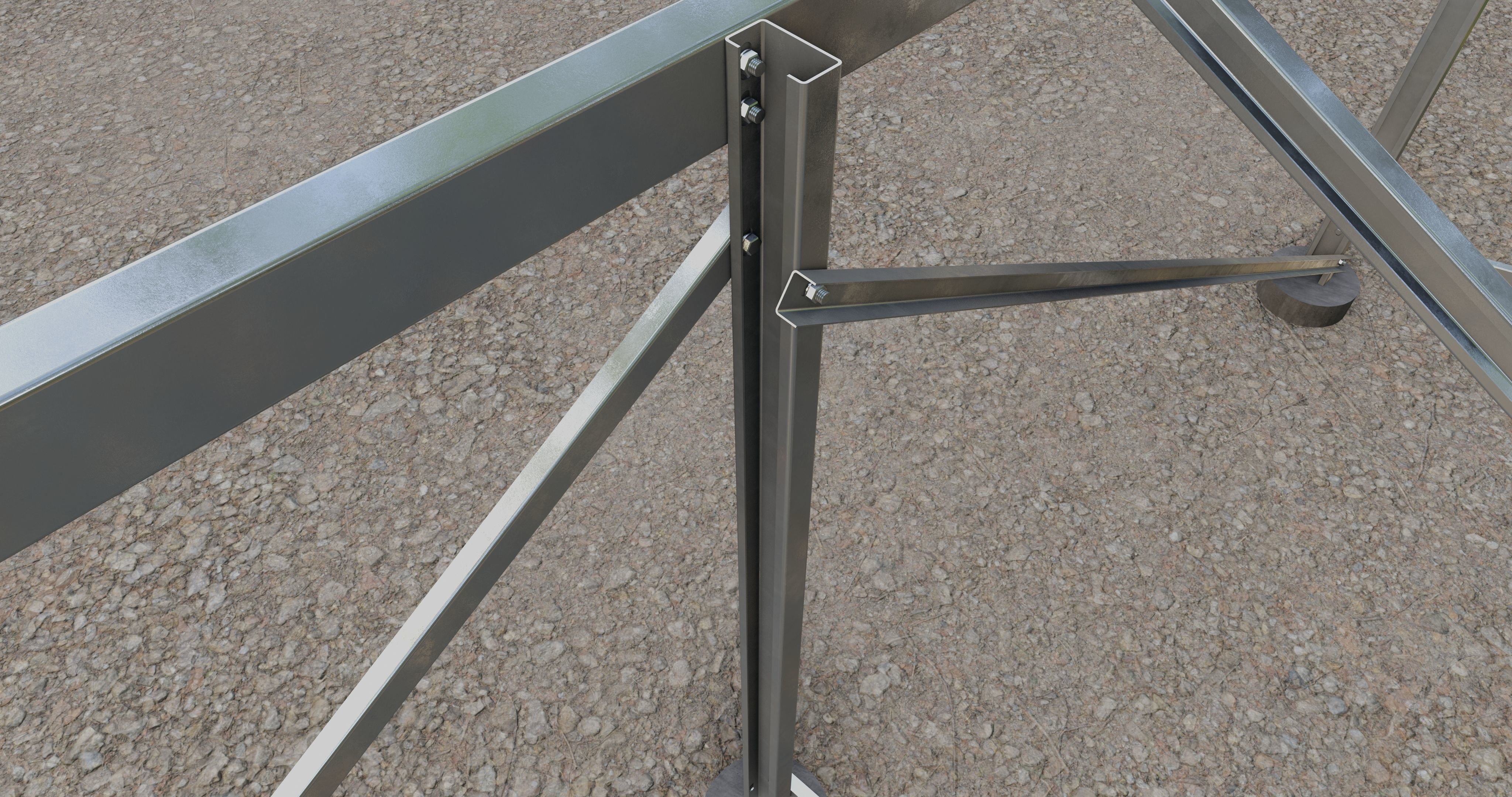 Solar Panel Steel Construction Type 10 3D model_15