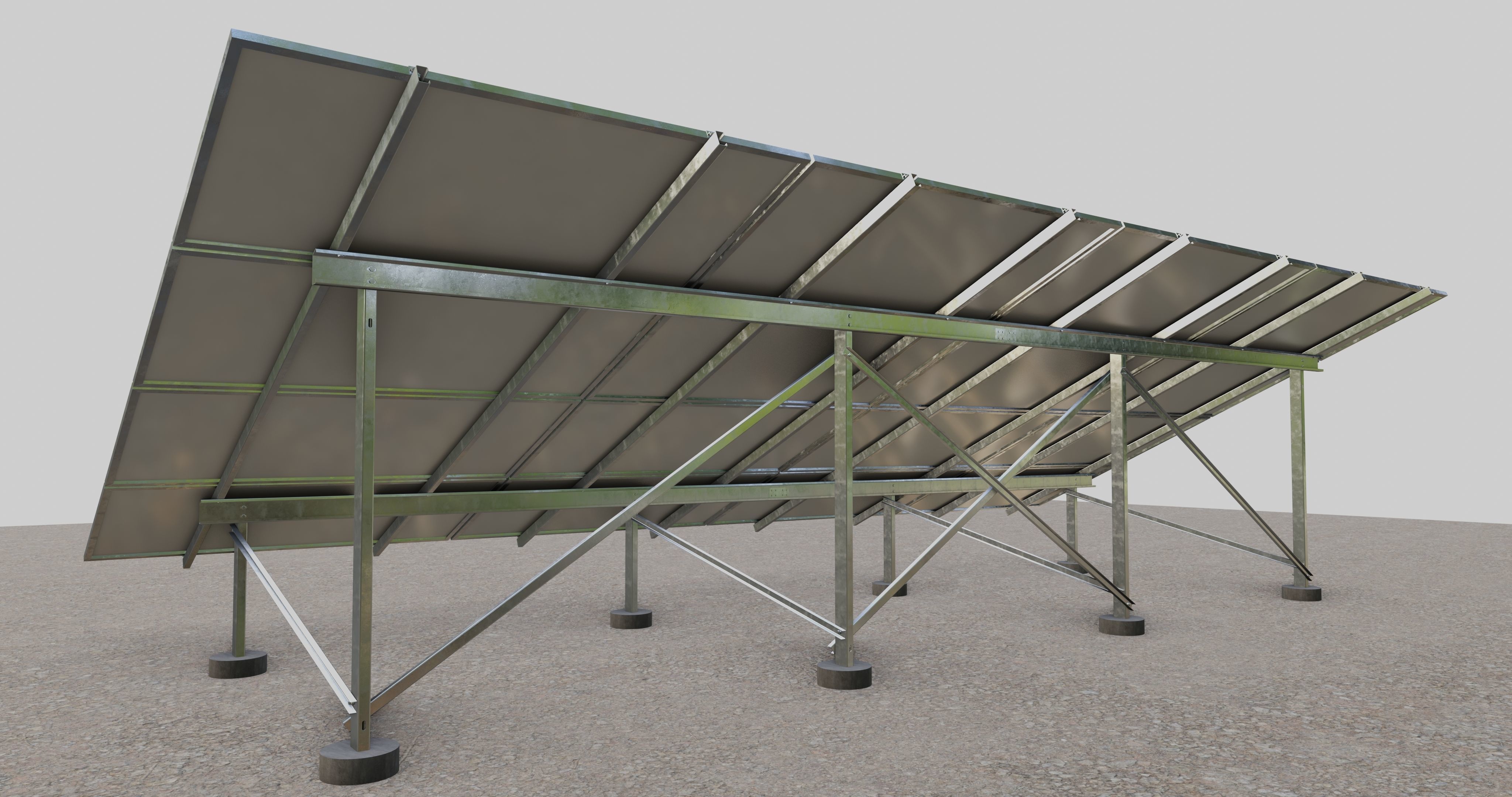 Solar Panel Steel Construction Type 10 3D model_3