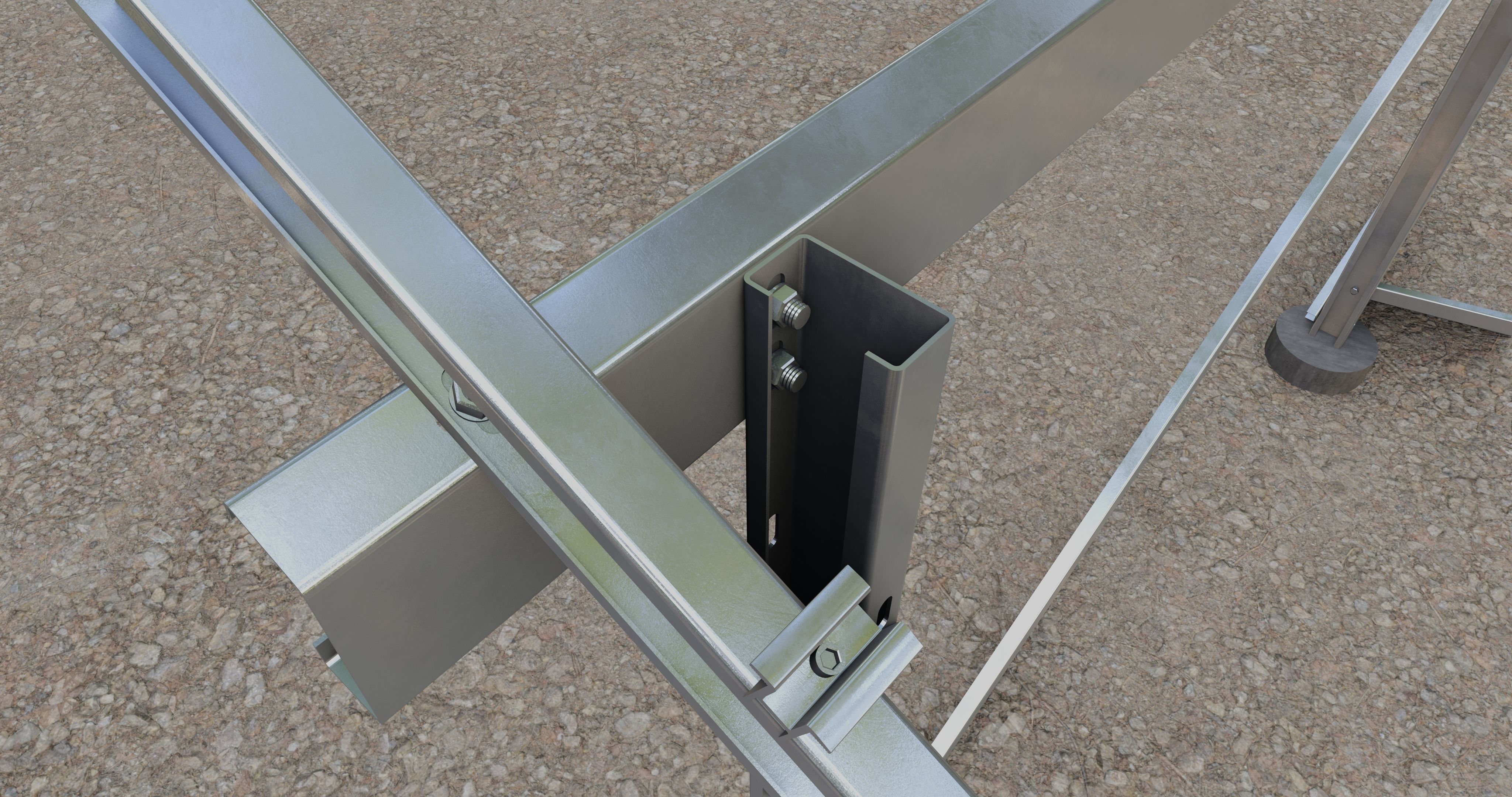 Solar Panel Steel Construction Type 10 3D model_10