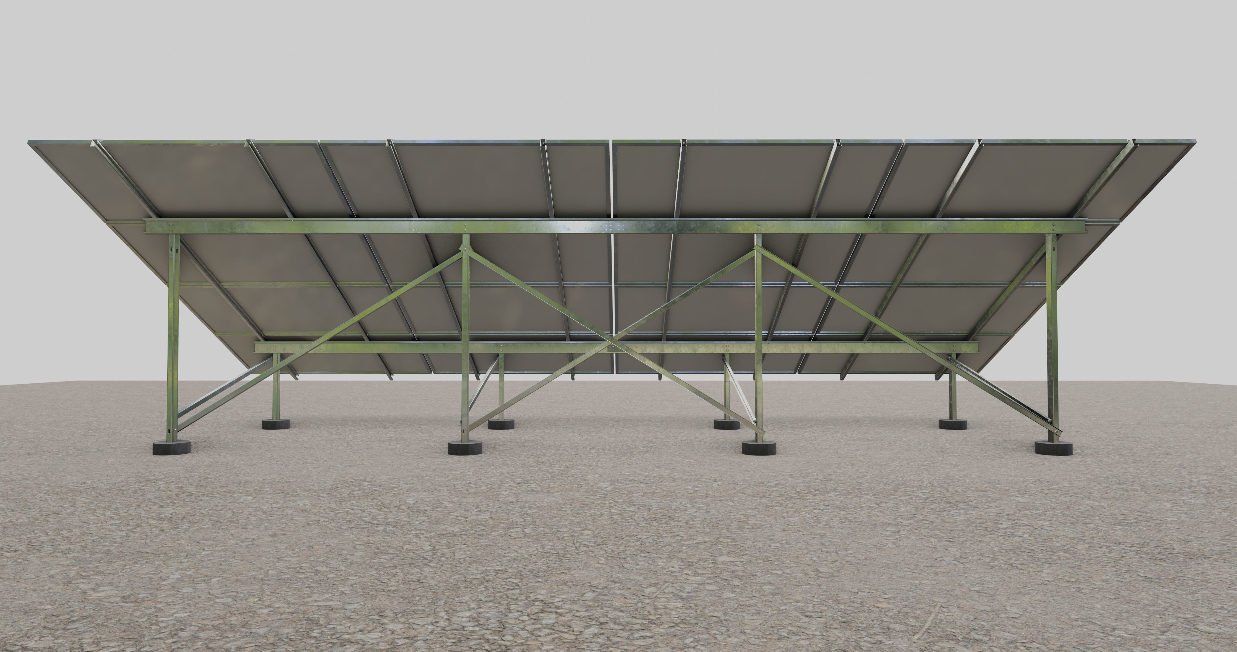 Solar Panel Steel Construction Type 10 3D model_7