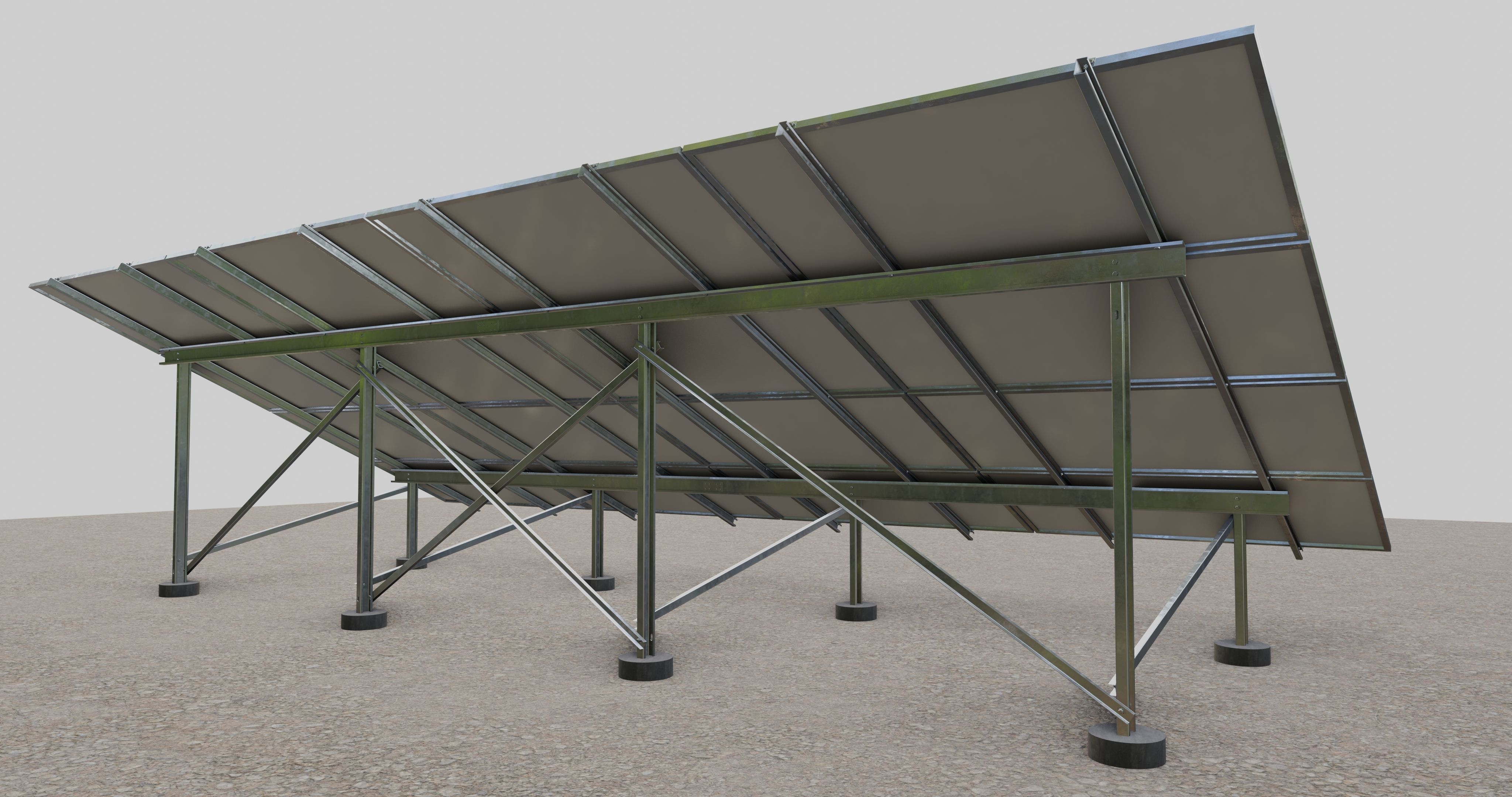 Solar Panel Steel Construction Type 10 3D model_2