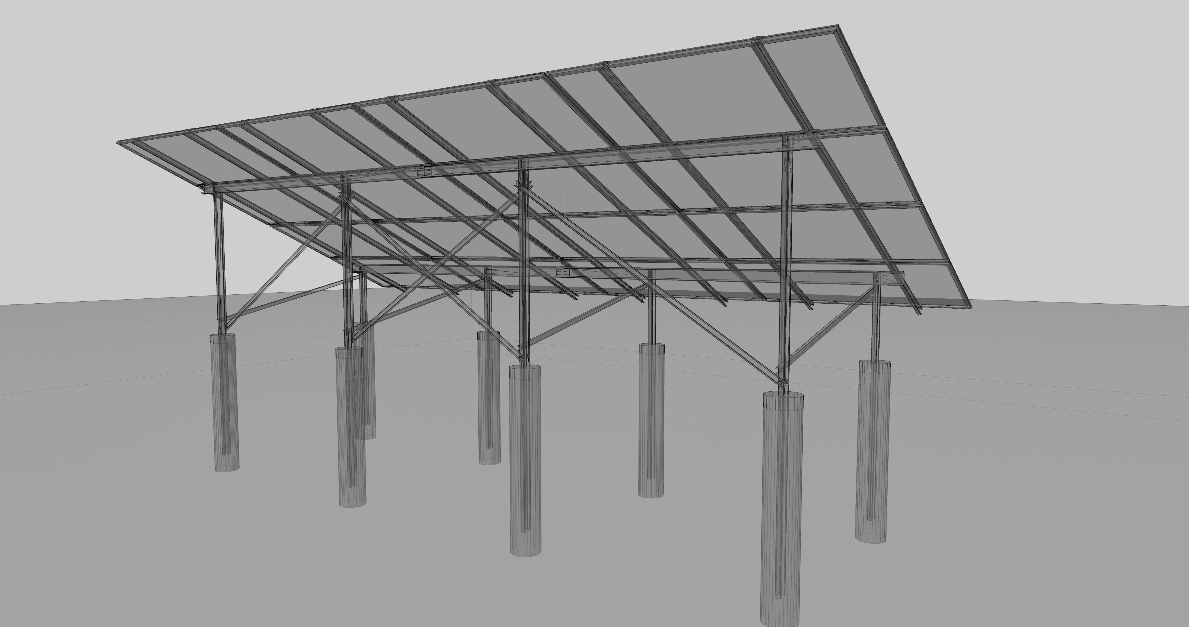 Solar Panel Steel Construction Type 10 3D model_21